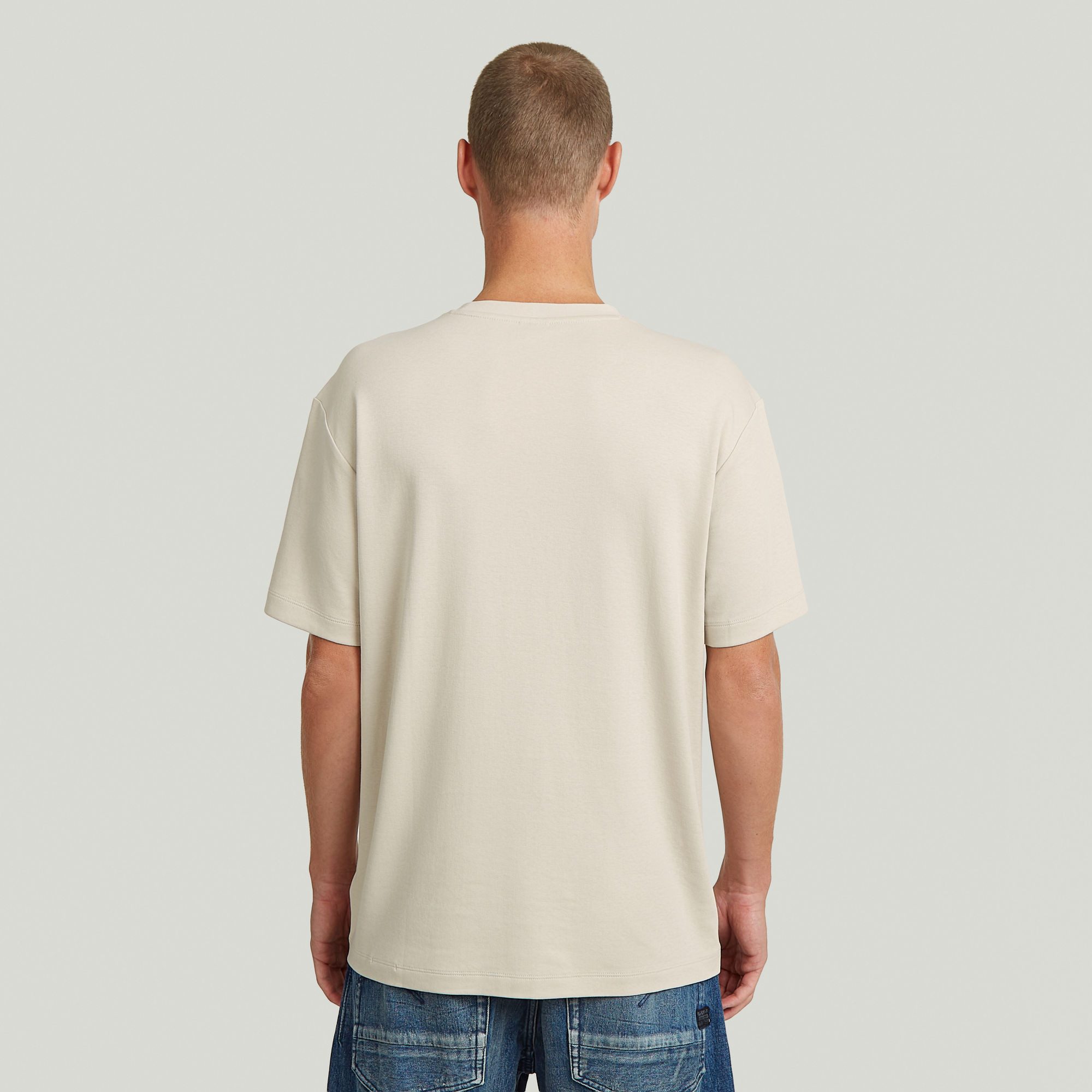 G-STAR T-Shirt Script mit kleinem Print auf der Brust, Regular Fit