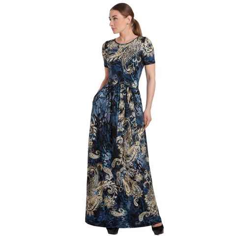 WERI SPEZIALS Strumpfhersteller GmbH Jerseykleid MAGNOLICA Collection >>Blaue Eleganz<< aus hochwertiger Viskosejersey