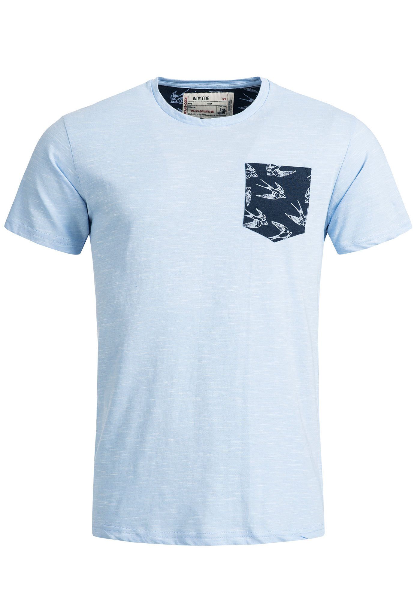 Indicode Blaine T-Shirt Hellblau