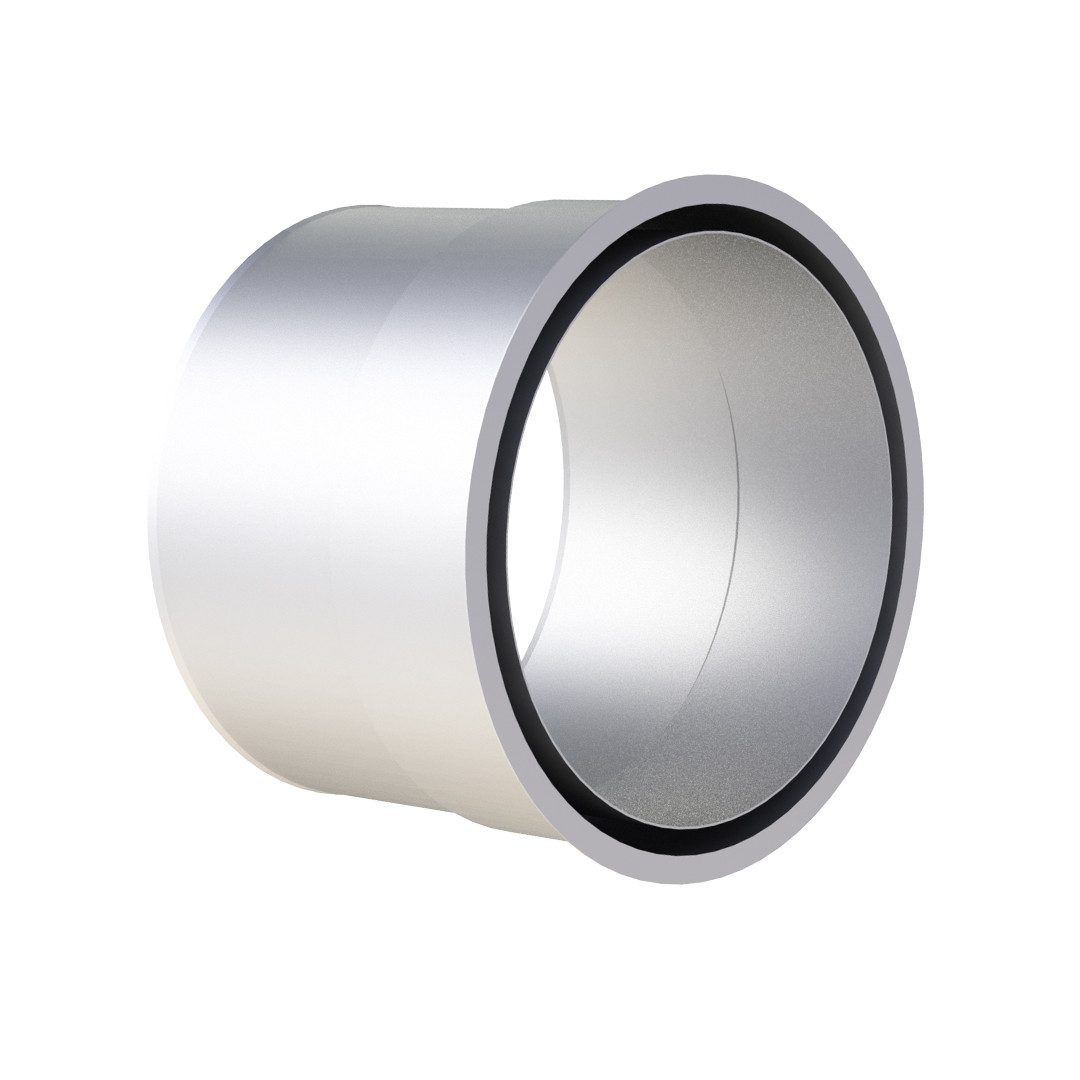 Jeremias Schornstein EW-FU Wandfutter doppelt - Edelstahl, Ø 300 mm
