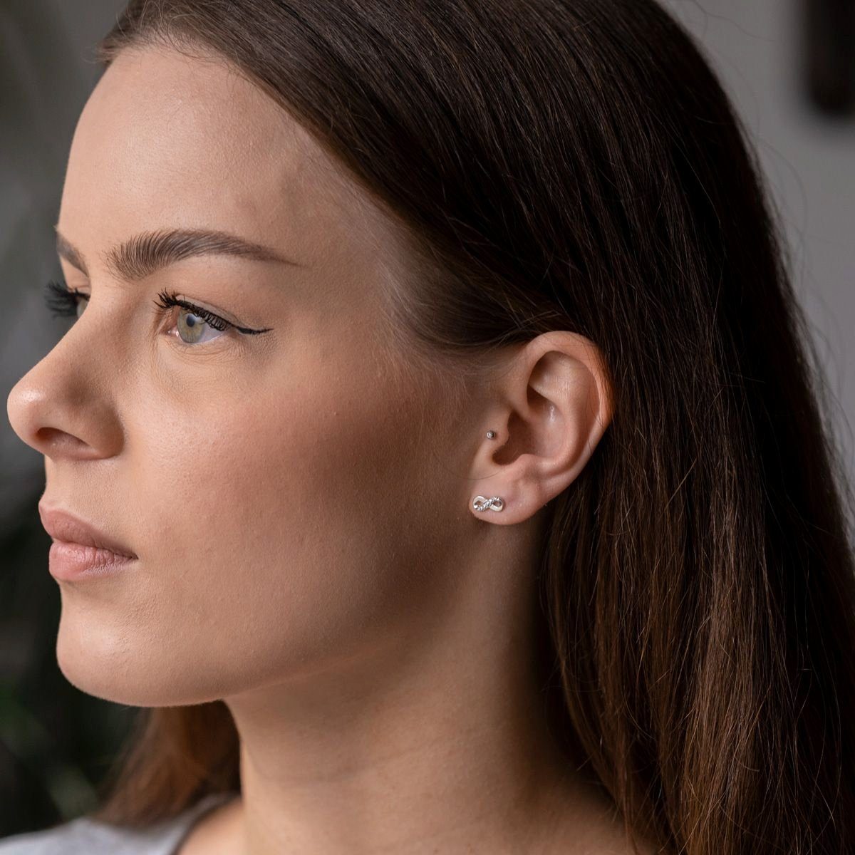 Materia Paar Creolen Damen Unendlichkeit / Infinity Zirkonia SO-410, 925 St günstig online kaufen