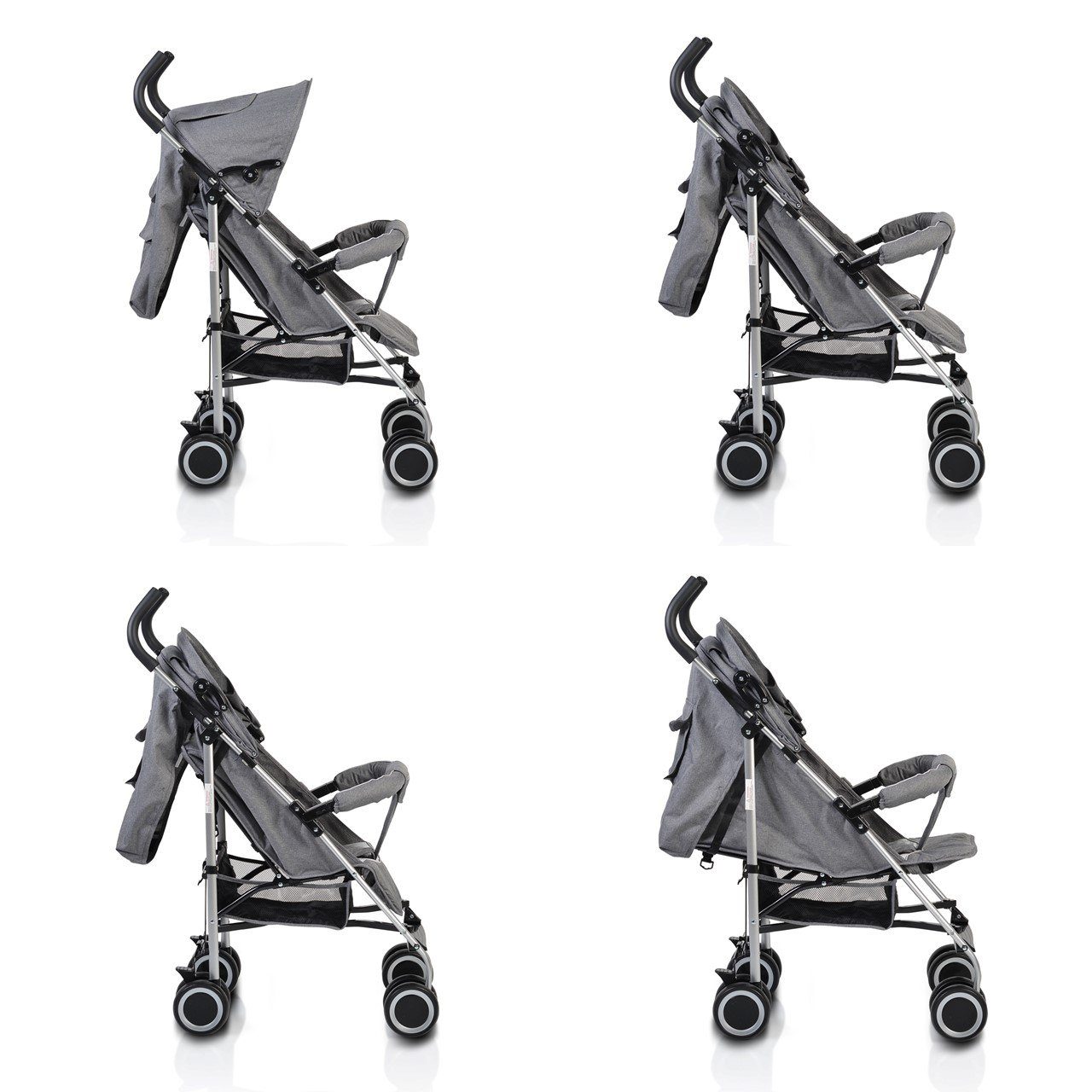 grau Kinderwagen, Saphir, mehrfach Aluminiumrahmen, Kinder-Buggy Buggy klappbar verstellbar, Cangaroo