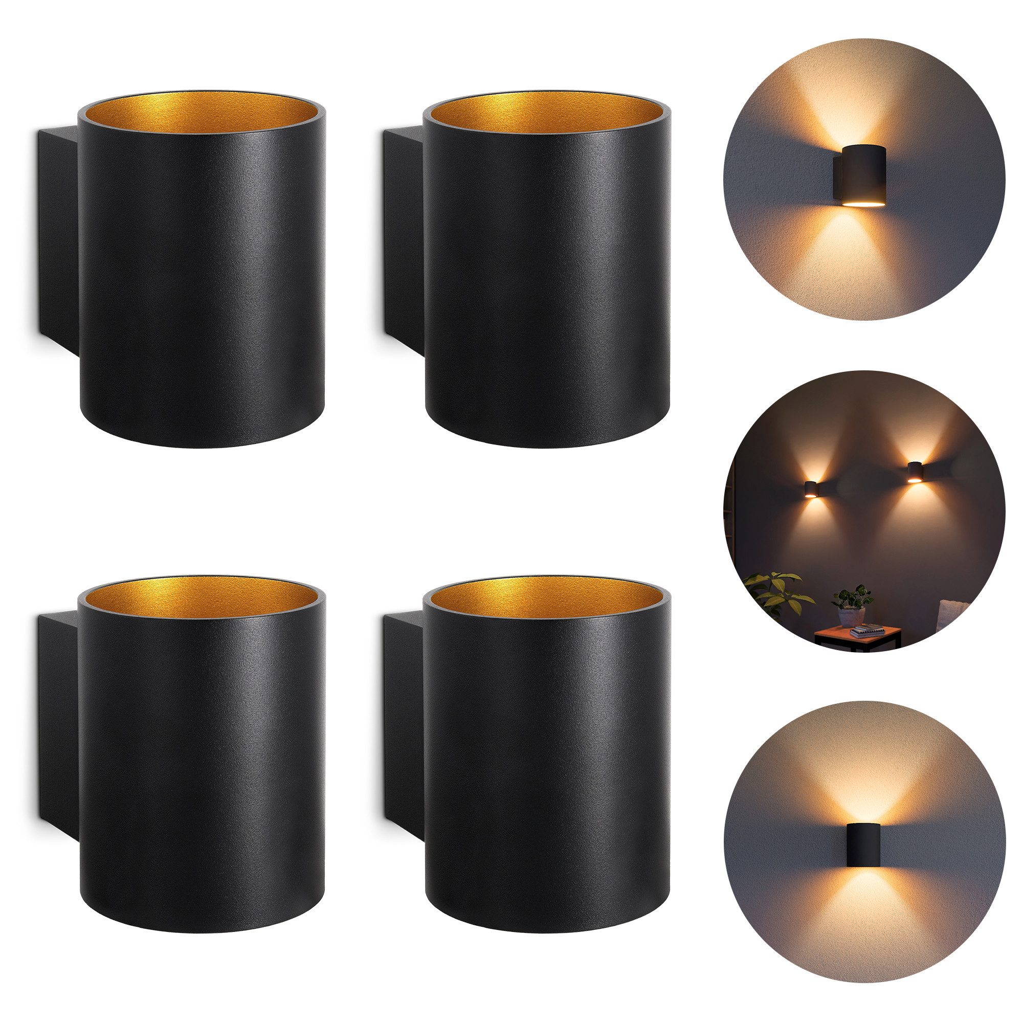 SSC-LUXon LED Wandleuchte TUANI Wandleuchte schwarz günstig online kaufen