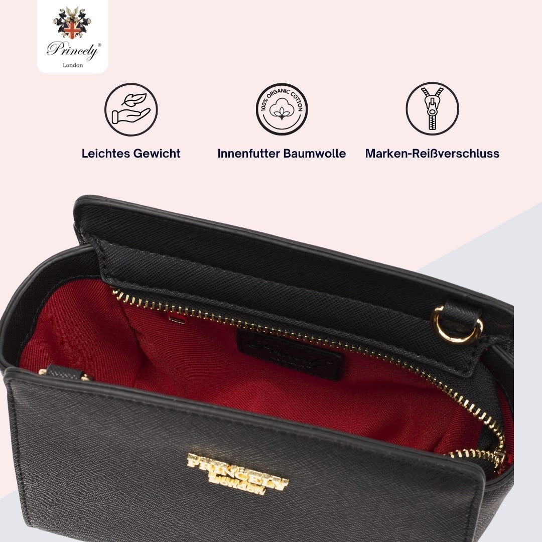 Princely London Schultertasche Katy Small– Kompakte, Stilvolle Umhängetasche für Damen