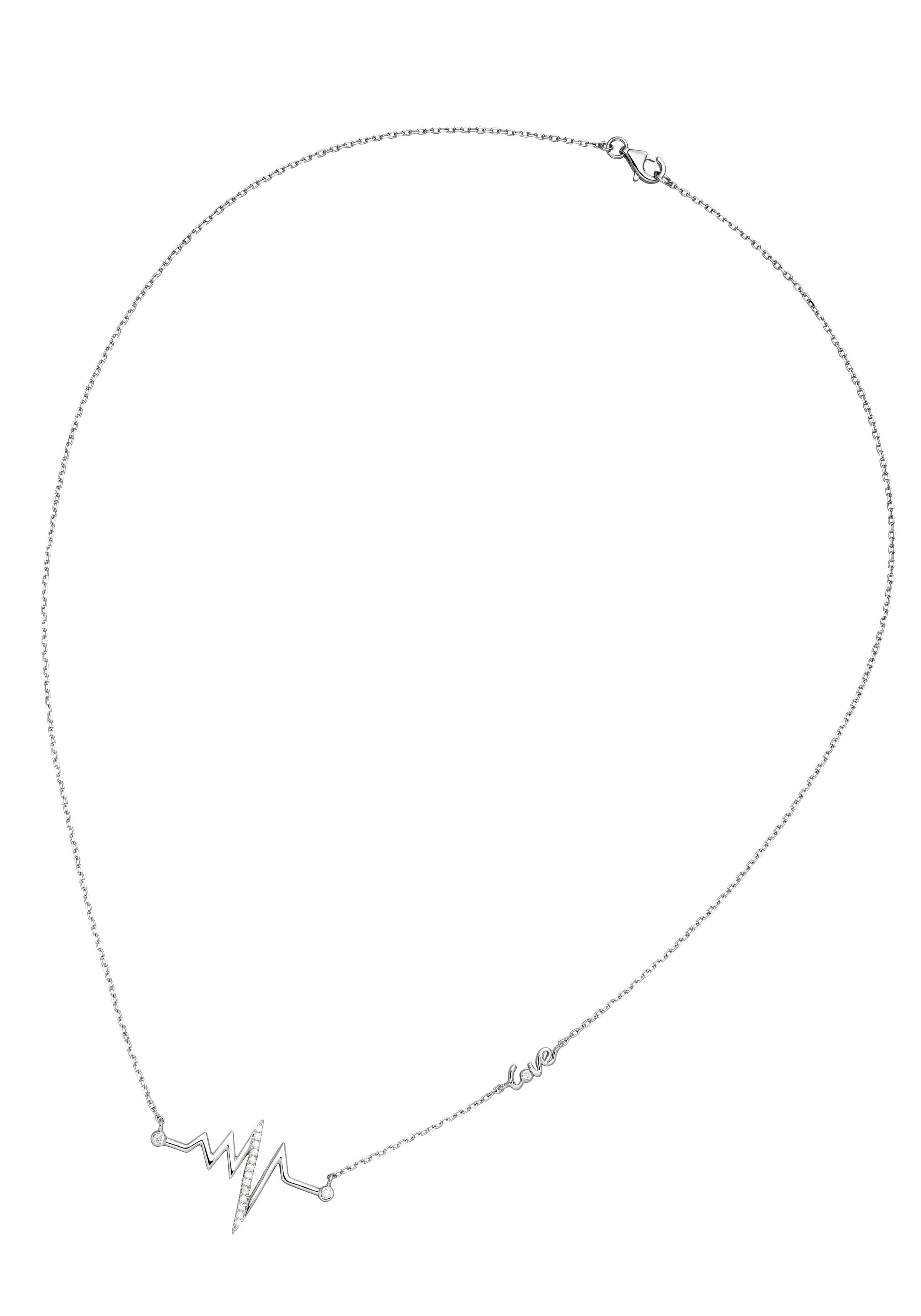 JOBO Kette mit Anhänger Herzschlag Love...