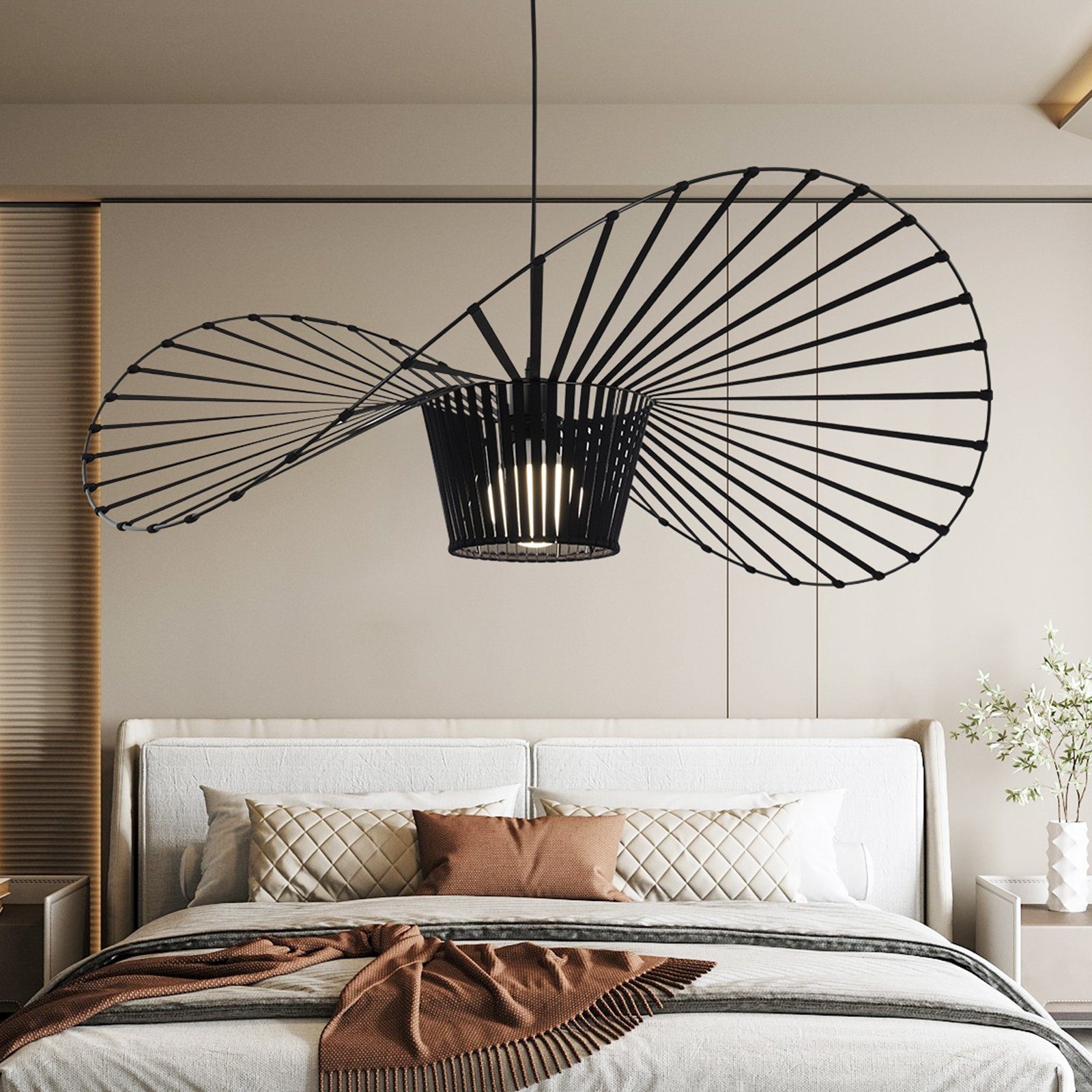 Nettlife Pendelleuchte Vintage Schwarz Esstisch E27 Hängelampe 60/80/100/120/140CM, LED wechselbar, Pendellampe für Wohnzimmer Schlafzimmer Korridor Esszimmer