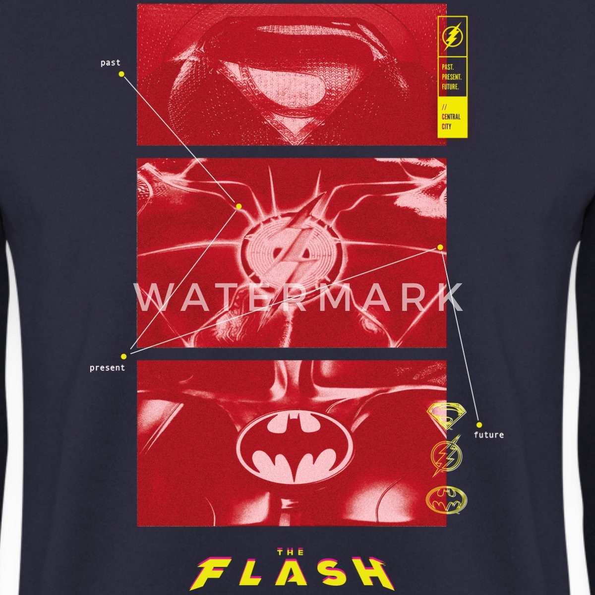 Spreadshirt Sweatshirt The Flash Anzüge Supergirl Flash Batman Mit Logos Unisex Pullover (1-tlg)