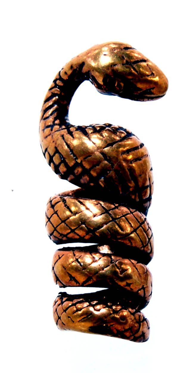 Kiss of Leather Diadem Bartperle Haarperle Bronze Schlange Snake Pearl Bart Bartschmuck