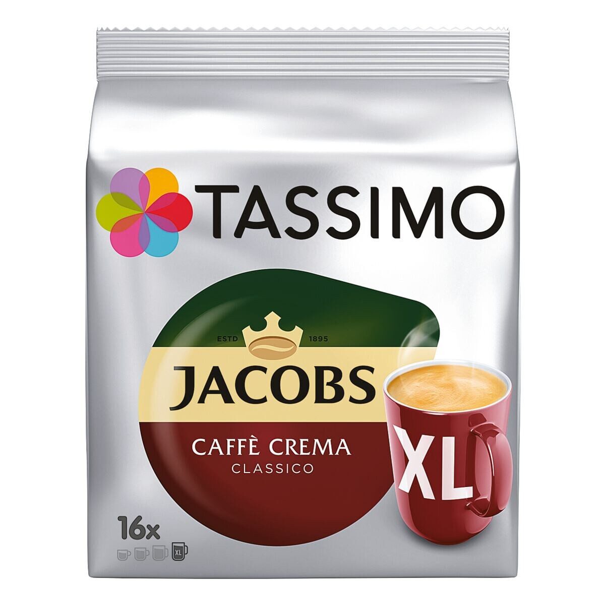 TASSIMO Kaffee Jacobs Caffè Crema Classico XL, 16 Stück