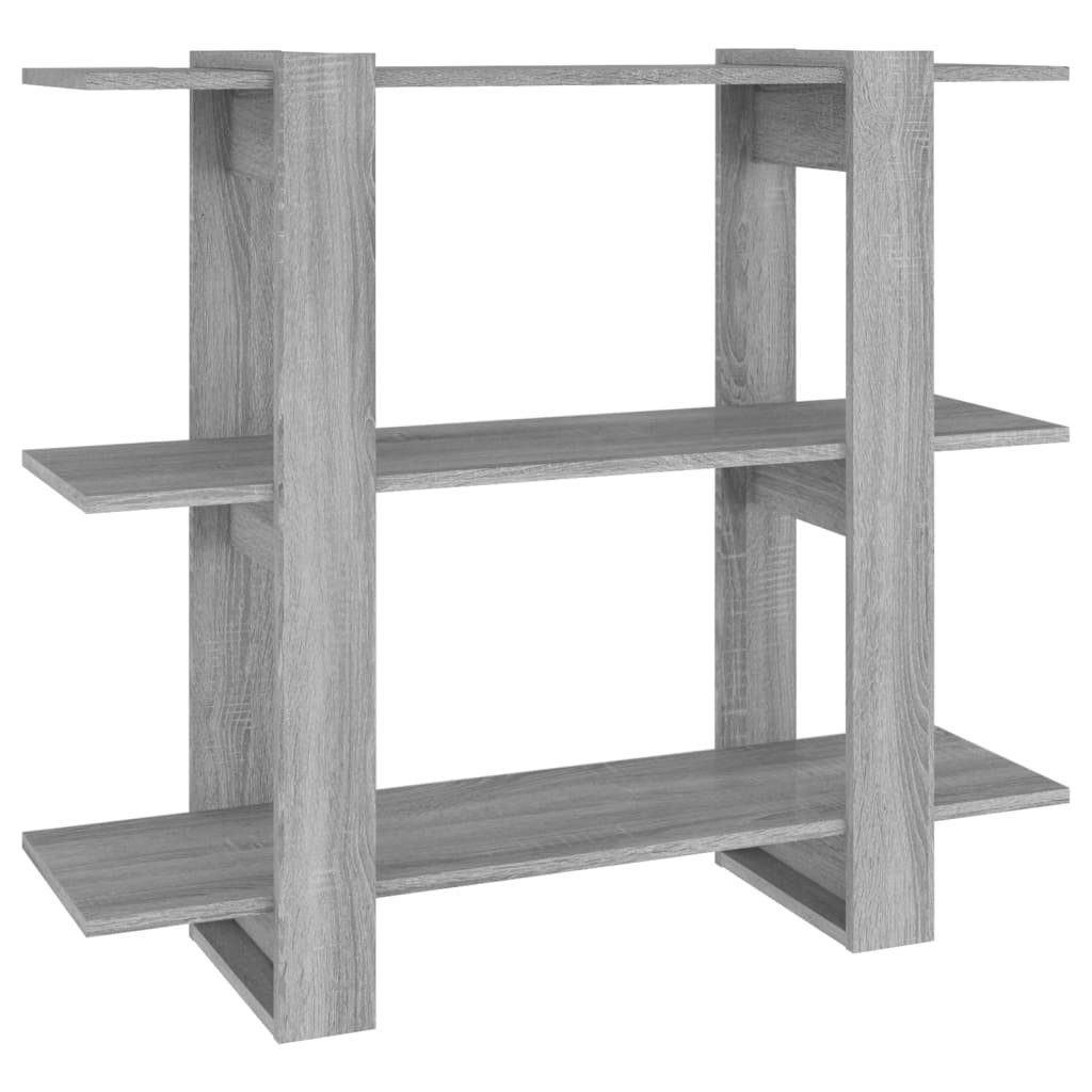 vidaXL Bücherregal Bücherregal/Raumteiler Grau Sonoma 100x30x87 günstig online kaufen