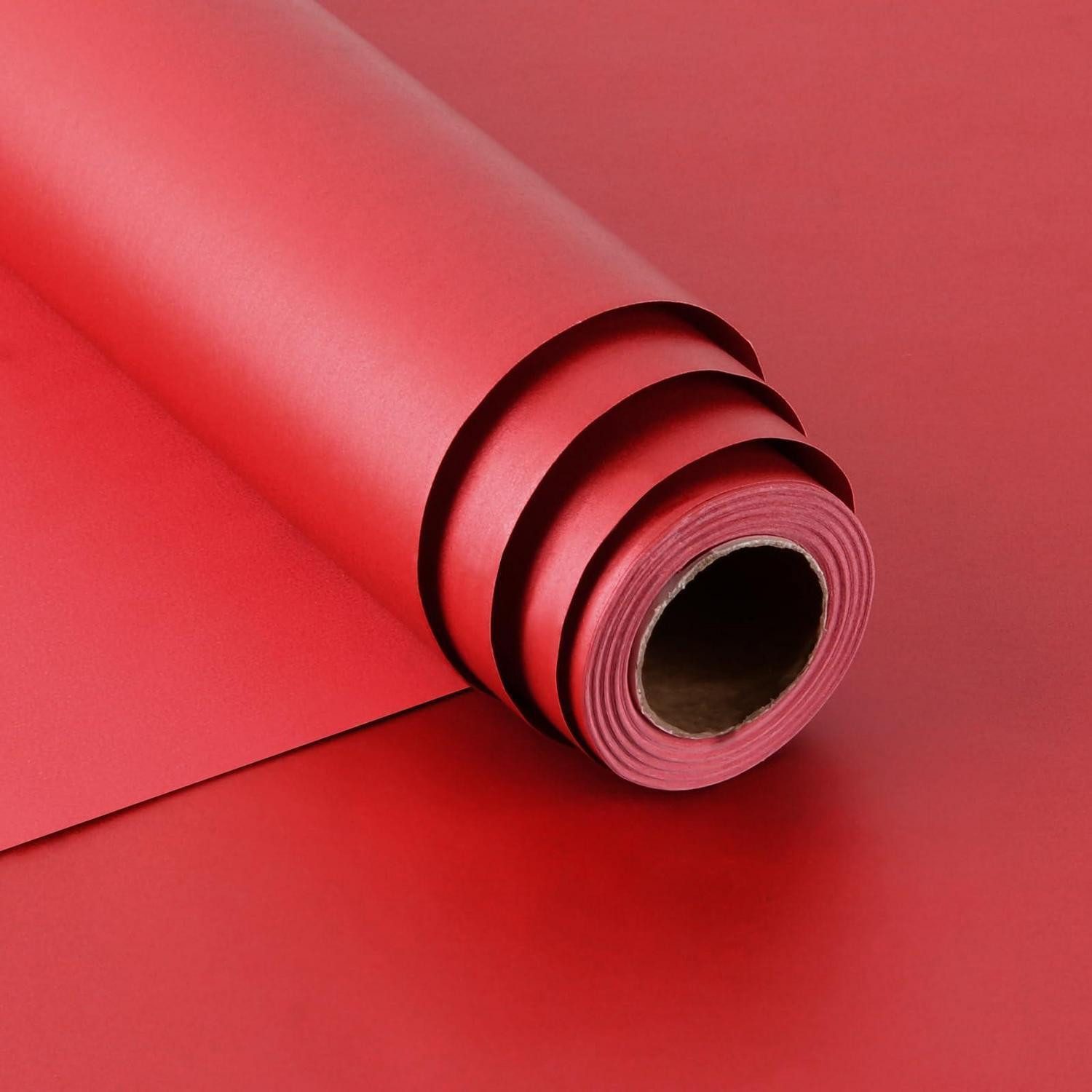 LuxusKollektion Geschenkpapier Geschenkpapier Rot 43cm x 10m
