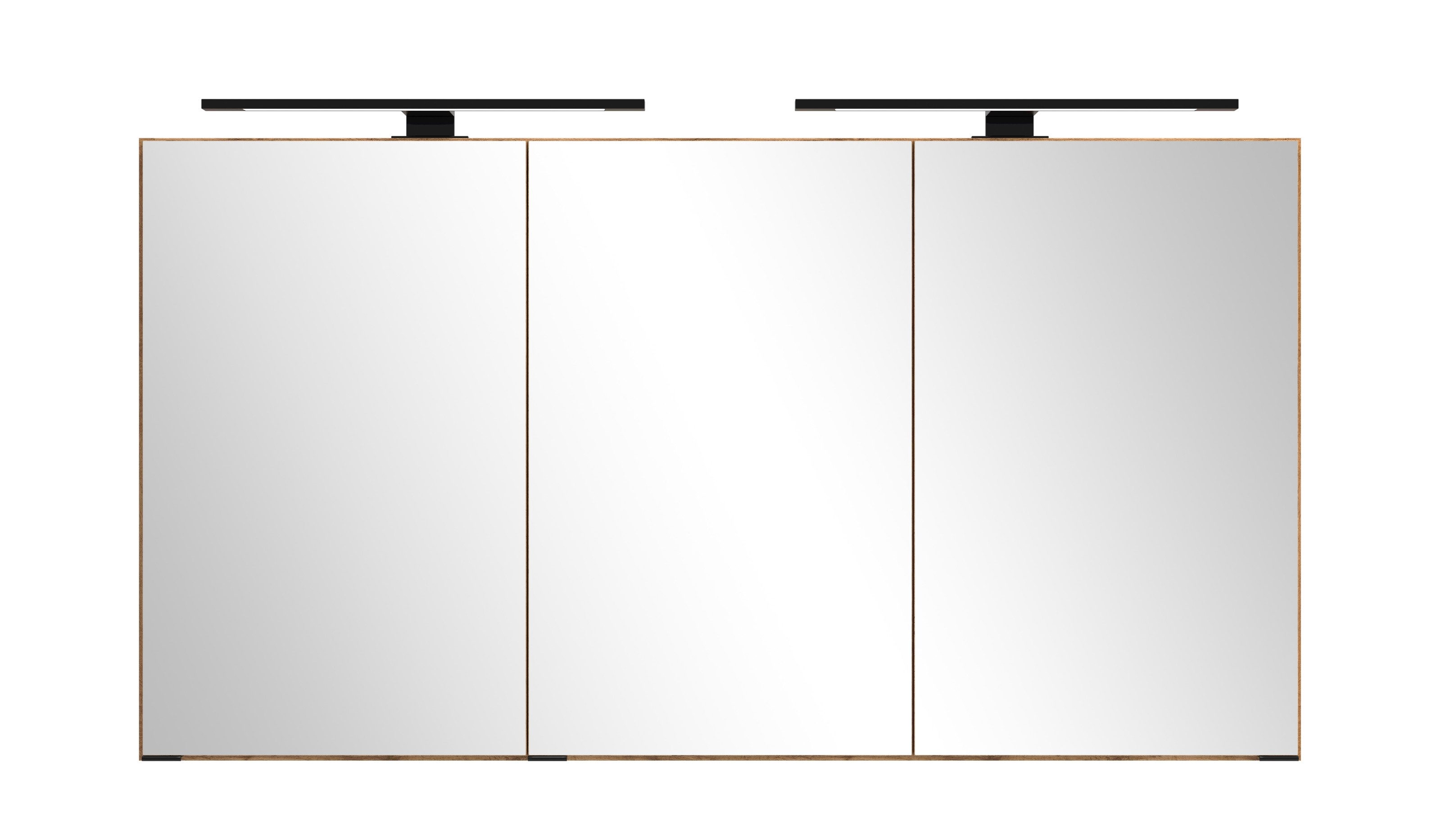HELD MÖBEL Badezimmerspiegelschrank in Wotaneiche-Dekor - 120x64x20cm (BxHxT)