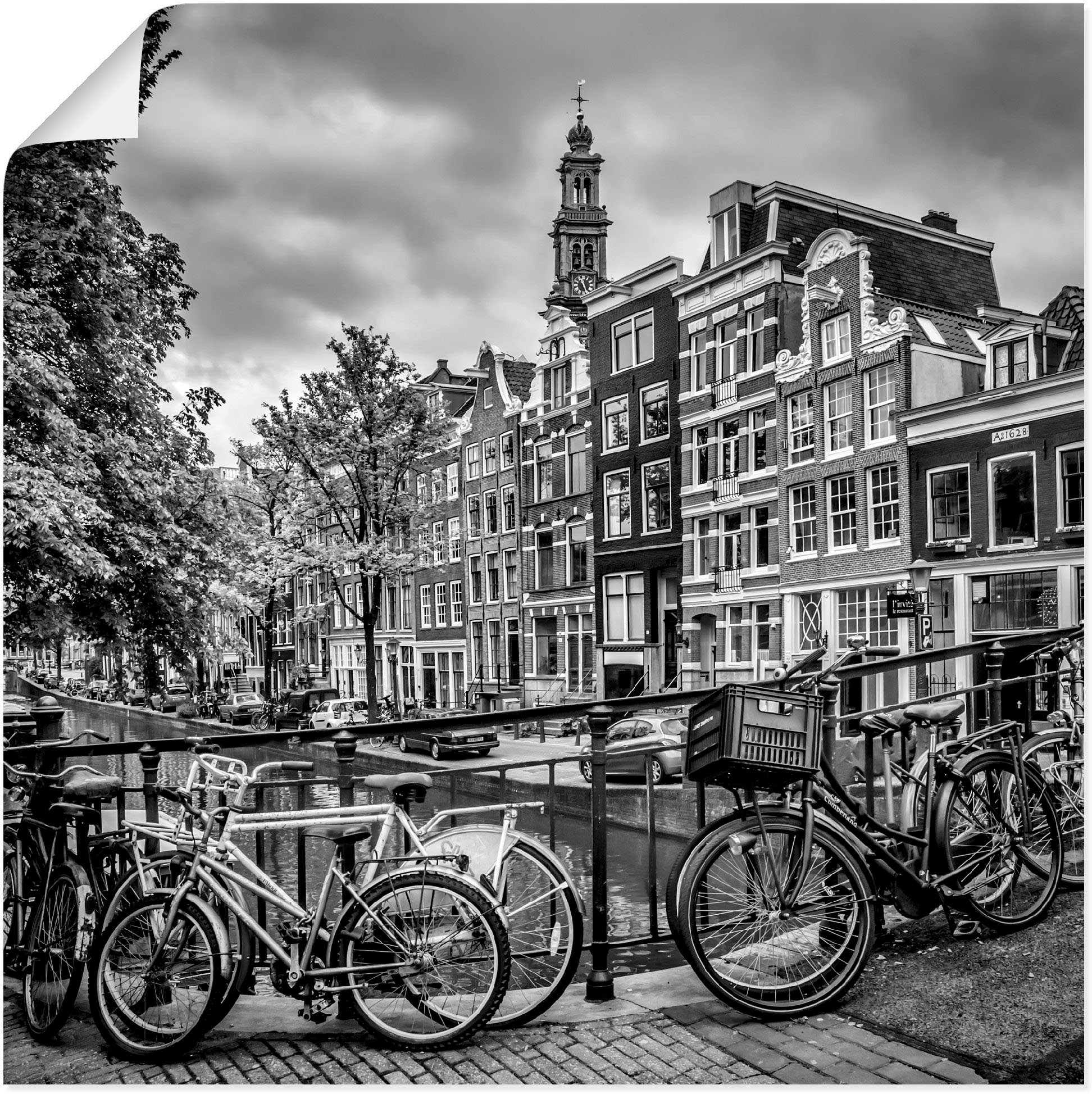 Artland Amsterdam versch. Poster Größen Leinwandbild, Alubild, oder als Bloemgracht, St), in Amsterdam Wandbild Wandaufkleber (1