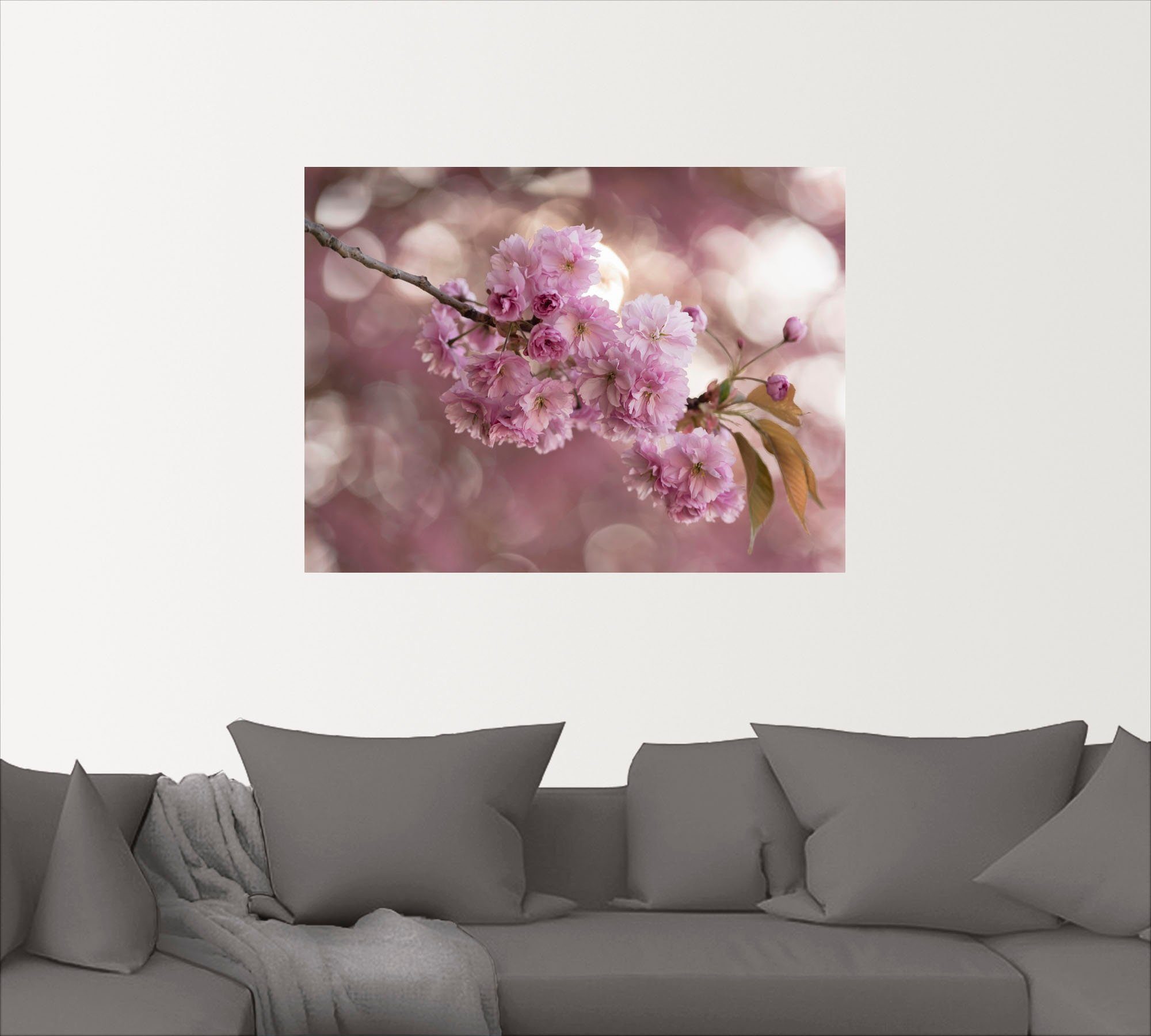 versch. III, Poster Wandaufkleber St), in Blumen Größen Kirschblüte als Wandbild in Japanische oder Love Artland Leinwandbild, (1