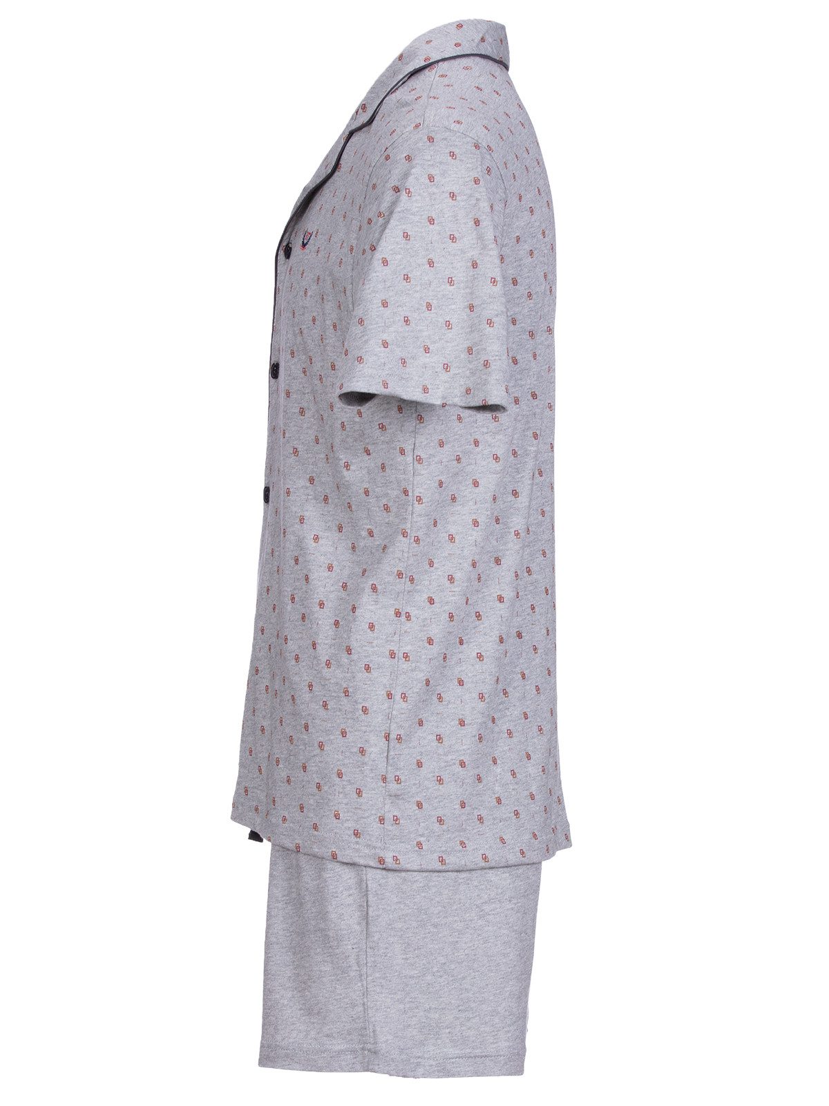 Henry Terre Shorty Karl Uni Shorts mit Paspel Pyjama Set Kurz – Bild 4 von 5