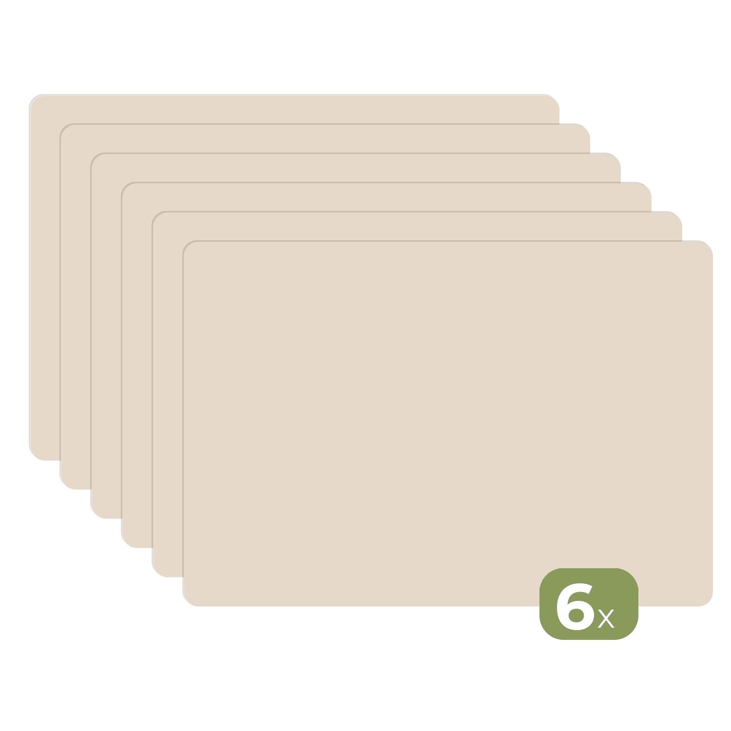 MuchoWow Platzset Beige - Unifarben, (6-St), günstig online kaufen