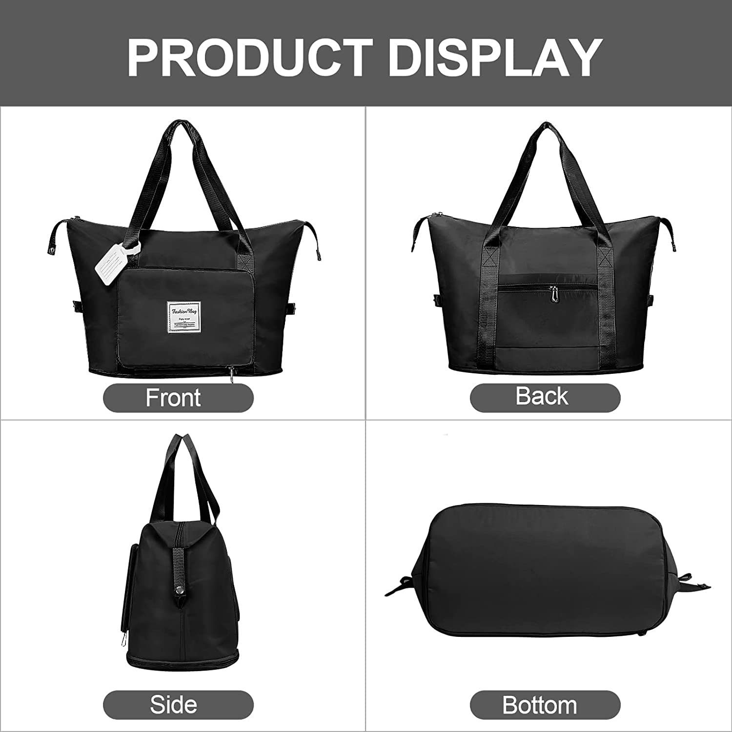 COOL-i ® Reisetasche, Faltbare Fitnesstasche,Sporttasche,Große Umhängetasche