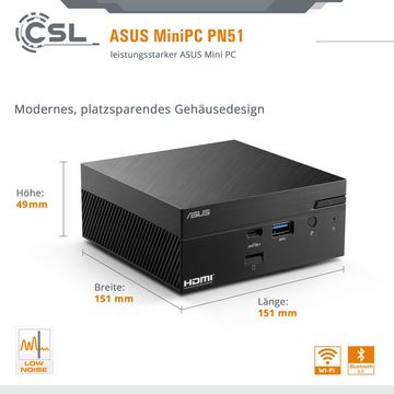 Asus PN51 5500U / 16GB / 1000 GB M.2 SSD Mini-PC (AMD Ryzen 5 5500U, Radeon Graphics, 16 GB RAM, 1000 GB SSD)