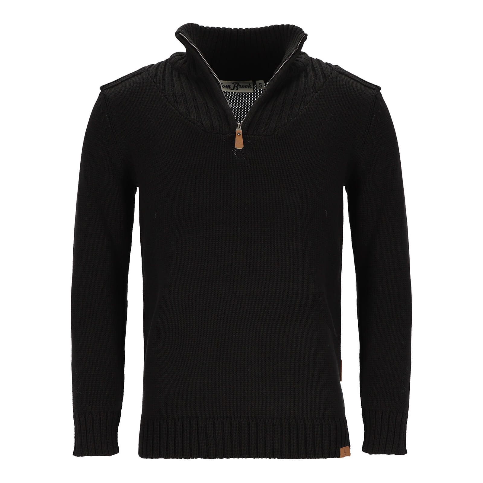 tomBrook Troyer Herren Strick-Troyer Unifarben - Troyer-Pullover Strickpull günstig online kaufen