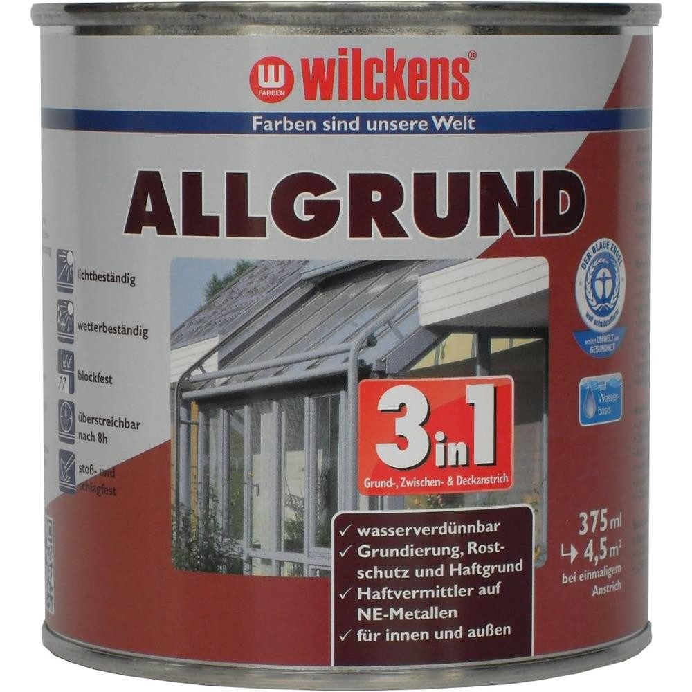 Wilckens Farben Rostschutzgrundierung Allgrund 3in1 Grundierung, Grau, 750 ml, für Innen- und Außenbereich