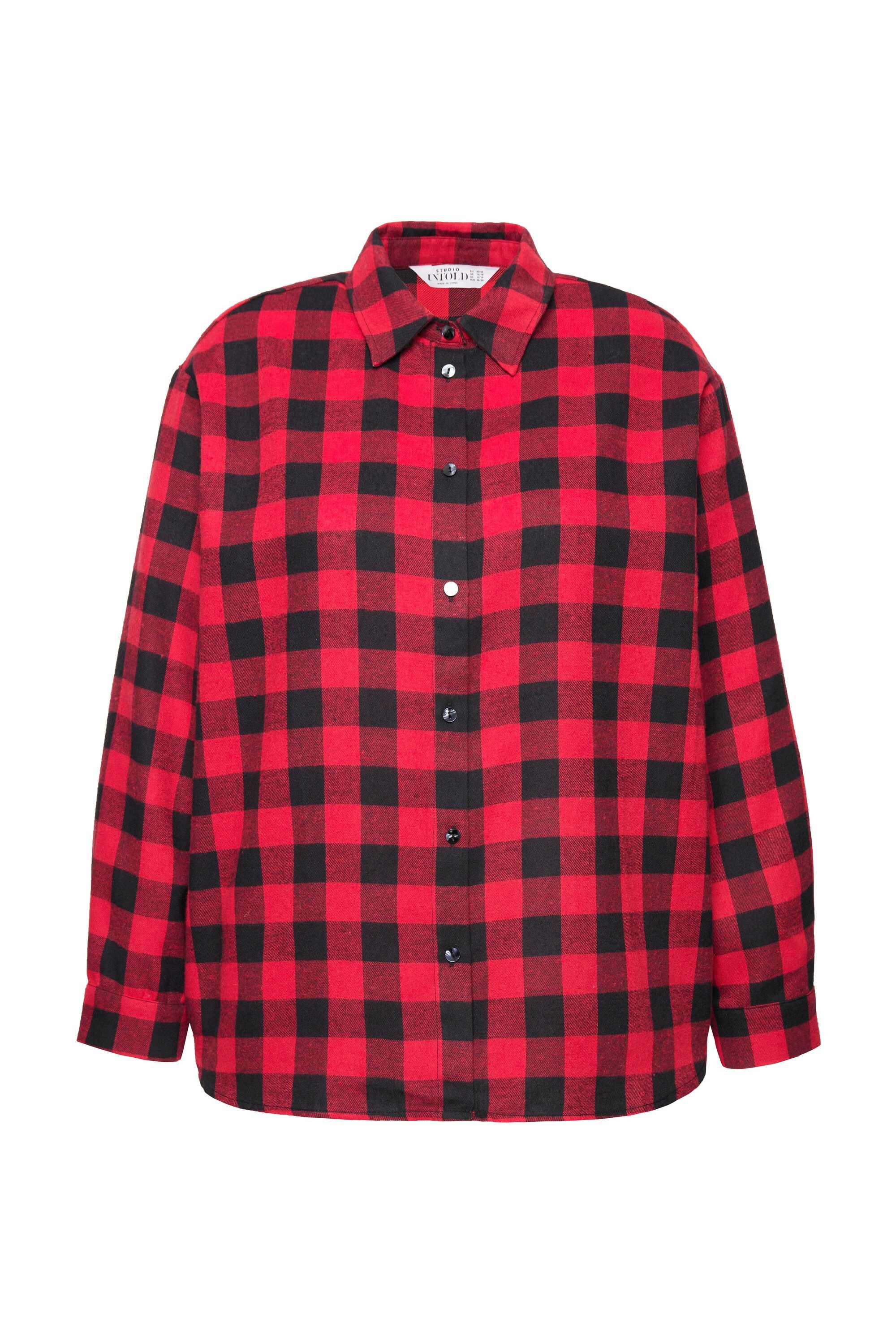 Studio Untold Longbluse Karohemd oversized Hemdkragen günstig online kaufen