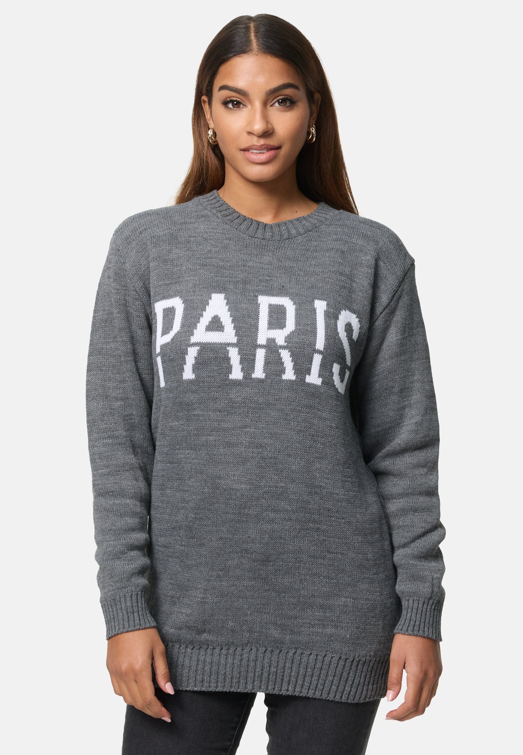 Worldclassca Strickpullover Worldclassca Damen Strickpullover Langarm PARIS long Shirt Pulli