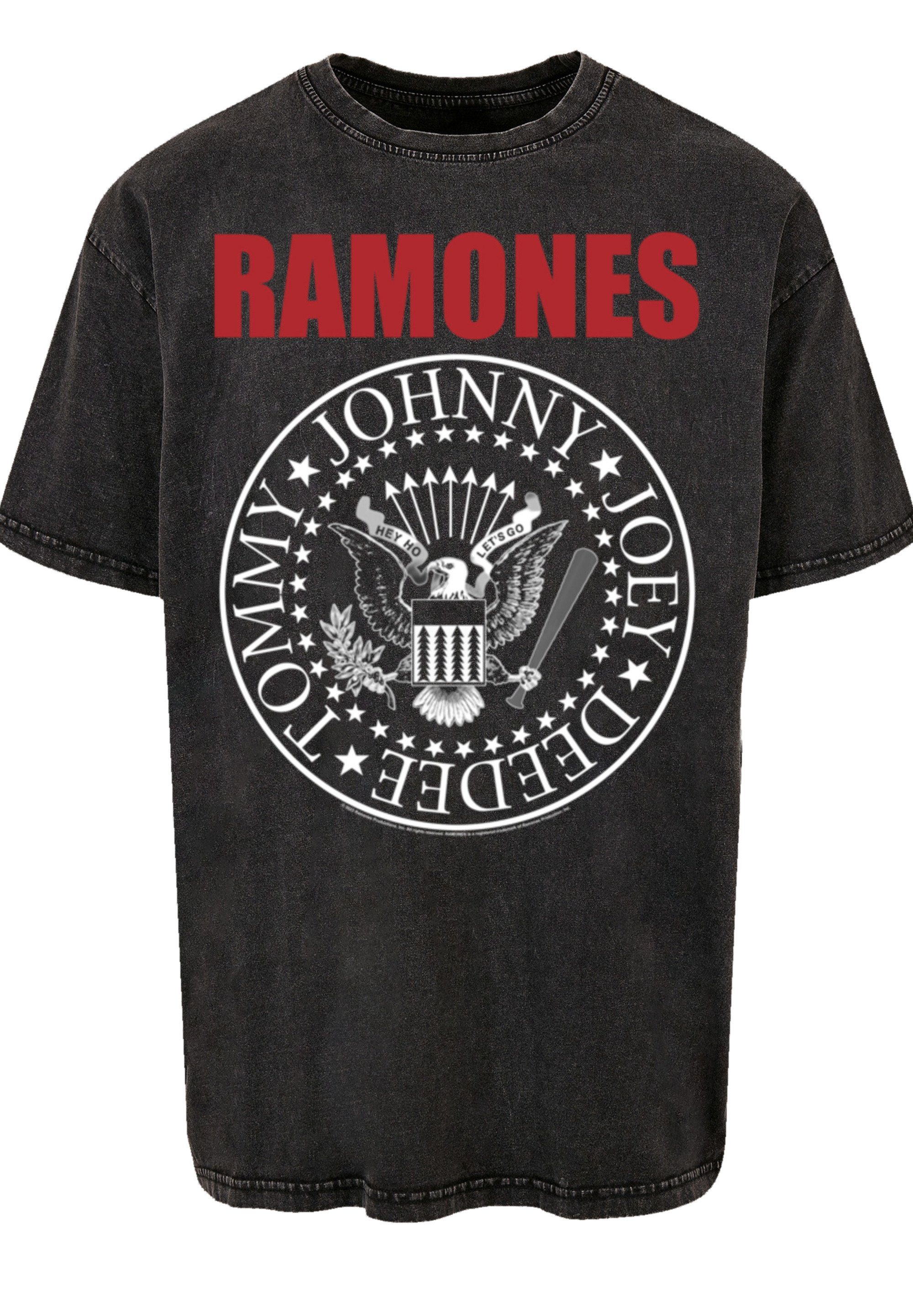 Ramones F4NT4STIC Text Rock-Musik Band, Rock Qualität, Musik Premium Seal Red schwarz T-Shirt Band
