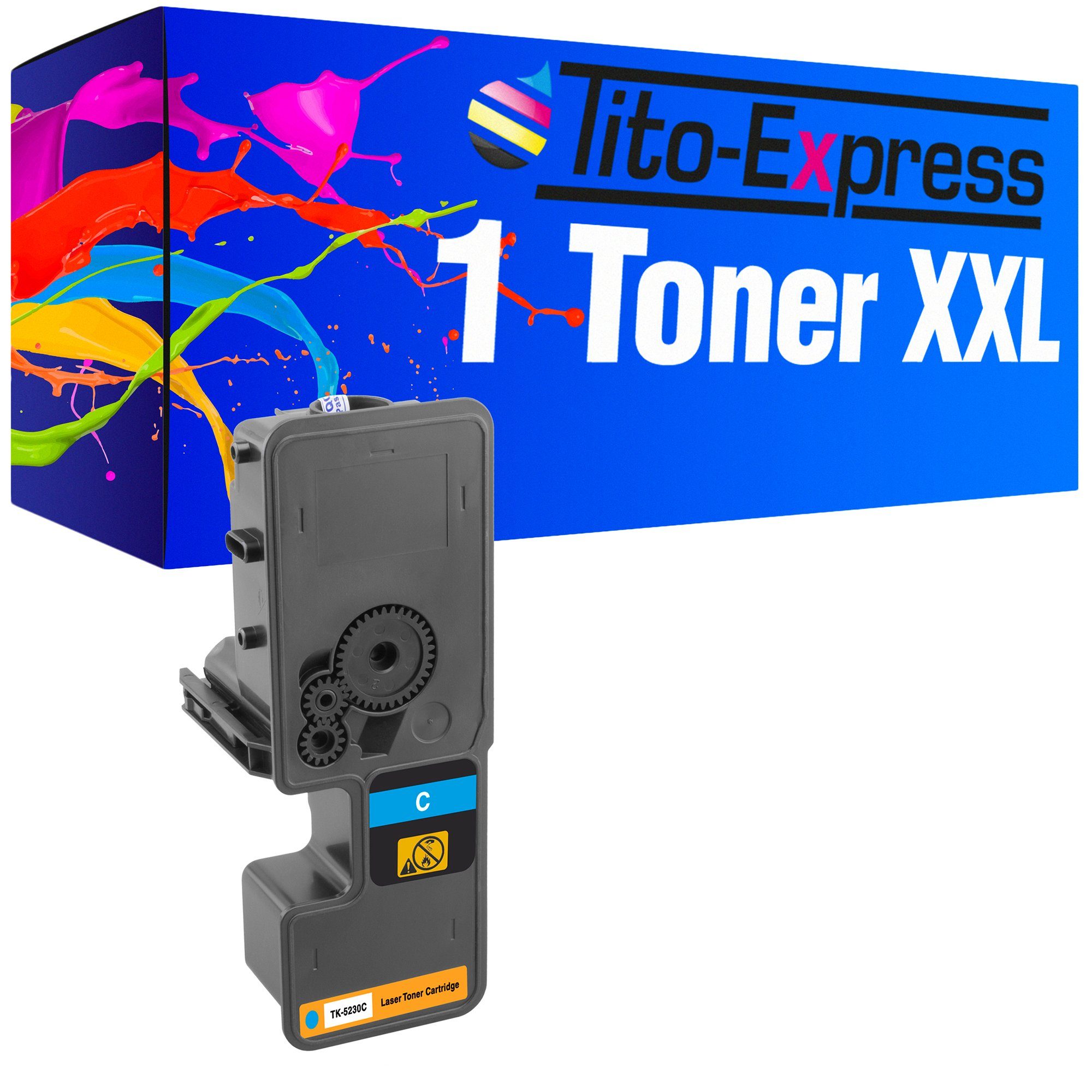 Tito-Express Tonerpatrone ersetzt M-5521cdn P-5021 Kyocera TK-5230 (1x KyoceraTK5230, Cyan), M-5521cdw für ECOSYS P-5021cdw TK 5230 P-5021cdn