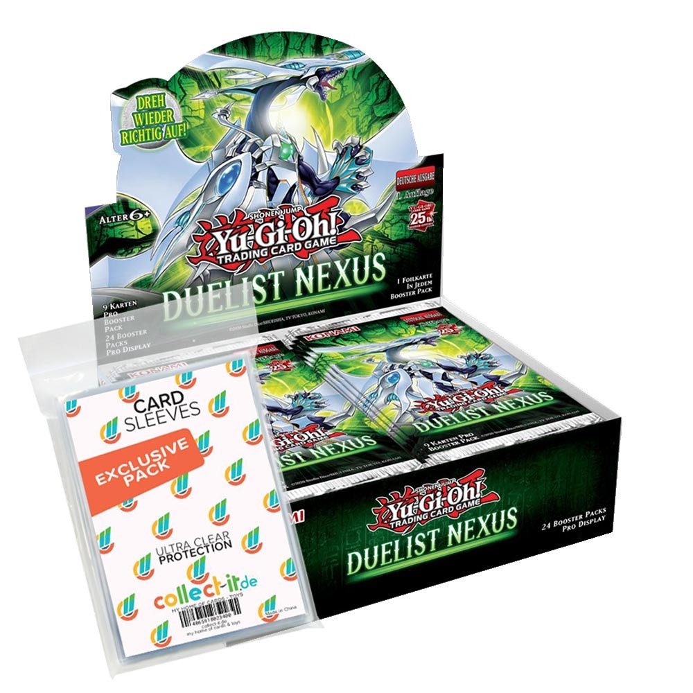 Yu-Gi-Oh Sammelkarte Yu-Gi-Oh! Duelist Nexus 1 Display Deutsch + 100 collect-it Sleeves