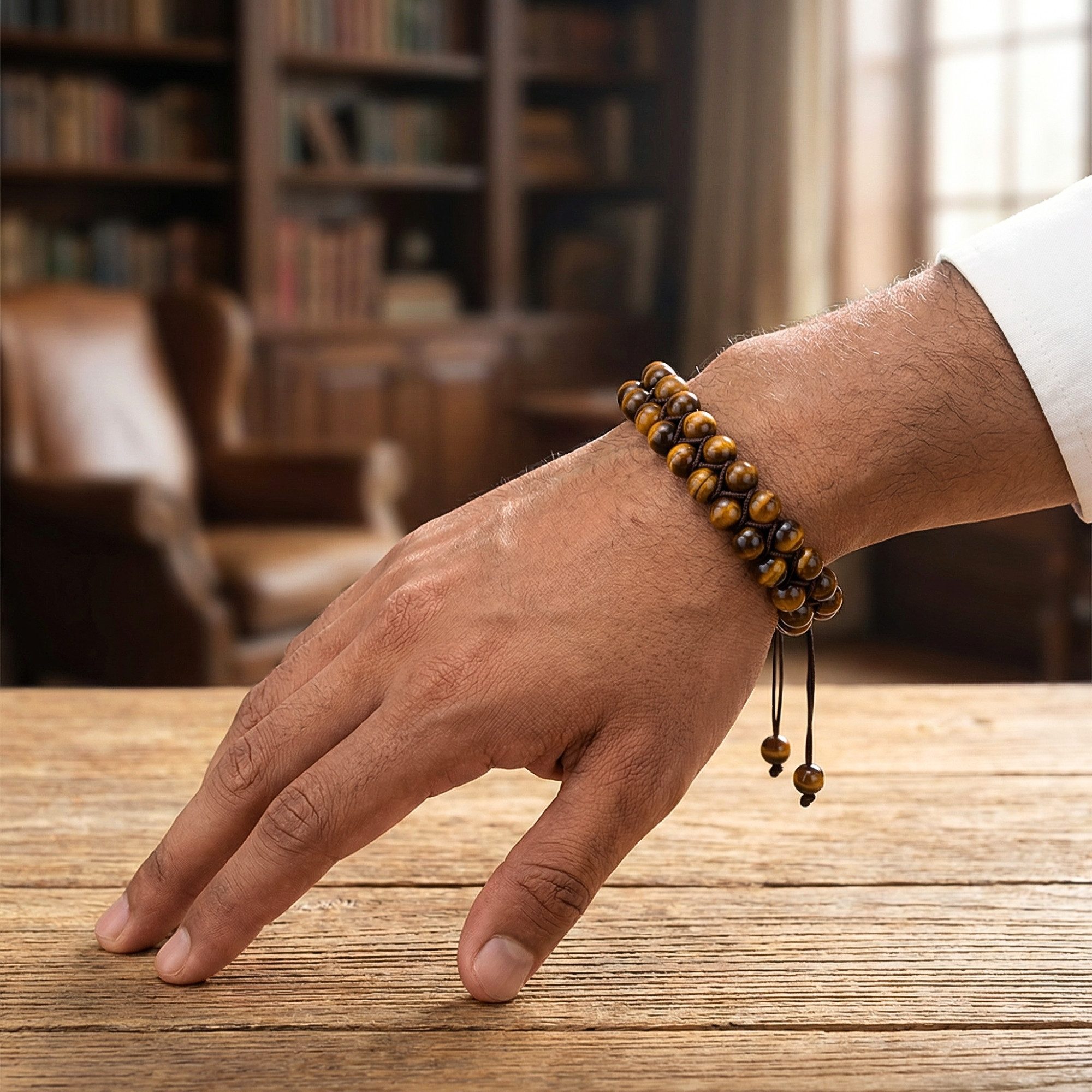 UNIQAL.de Perlenarmband aus Naturstein – zweireihig, 6 mm, Unisex (Edelstah günstig online kaufen