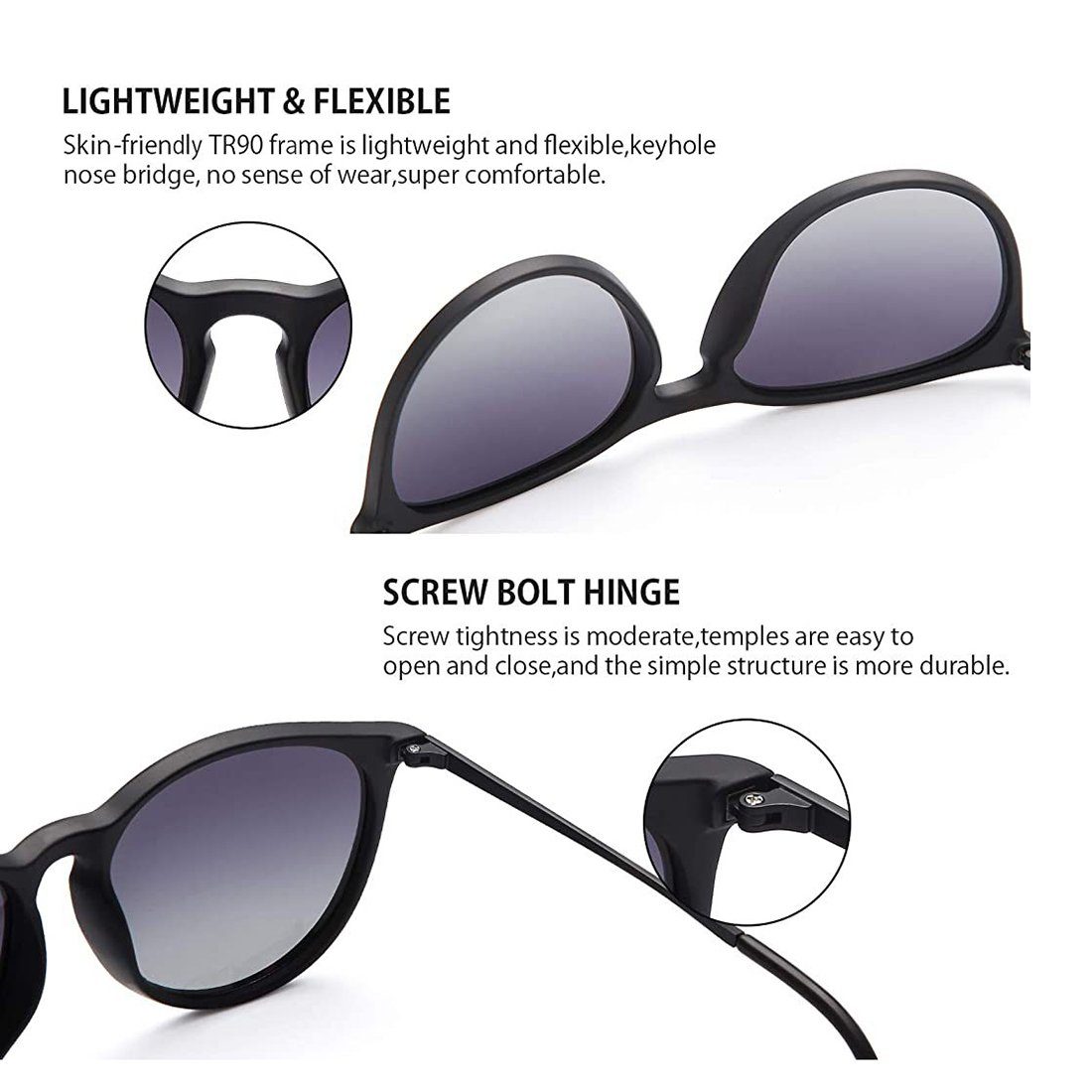Haiaveng Sonnenbrille Vintage Runde Sonnenbrille mit UV400-Schutz Retro-Brille,Brille Unisex Modische purple