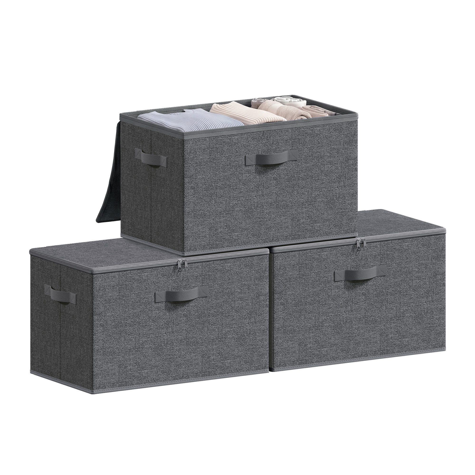 Aufbewahrungsbox Aufbewahrungsboxen, mit Deckel, faltbare Stoffbox mit Griffen