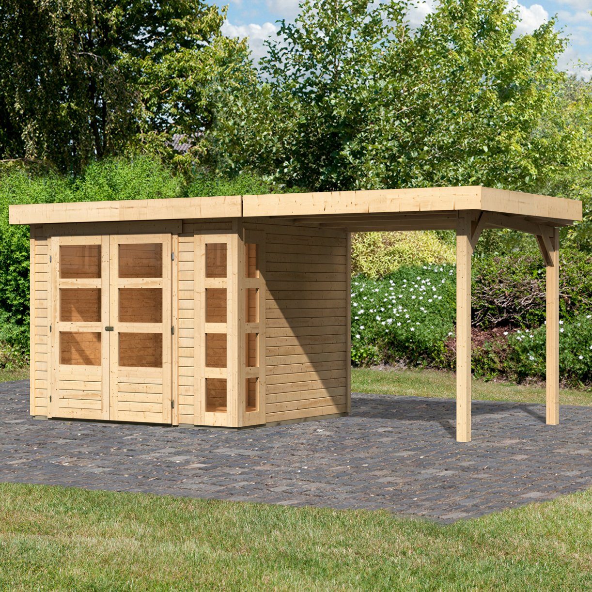 Karibu Gartenhaus Nordsee 3, BxT: 491x238 cm, (Set)