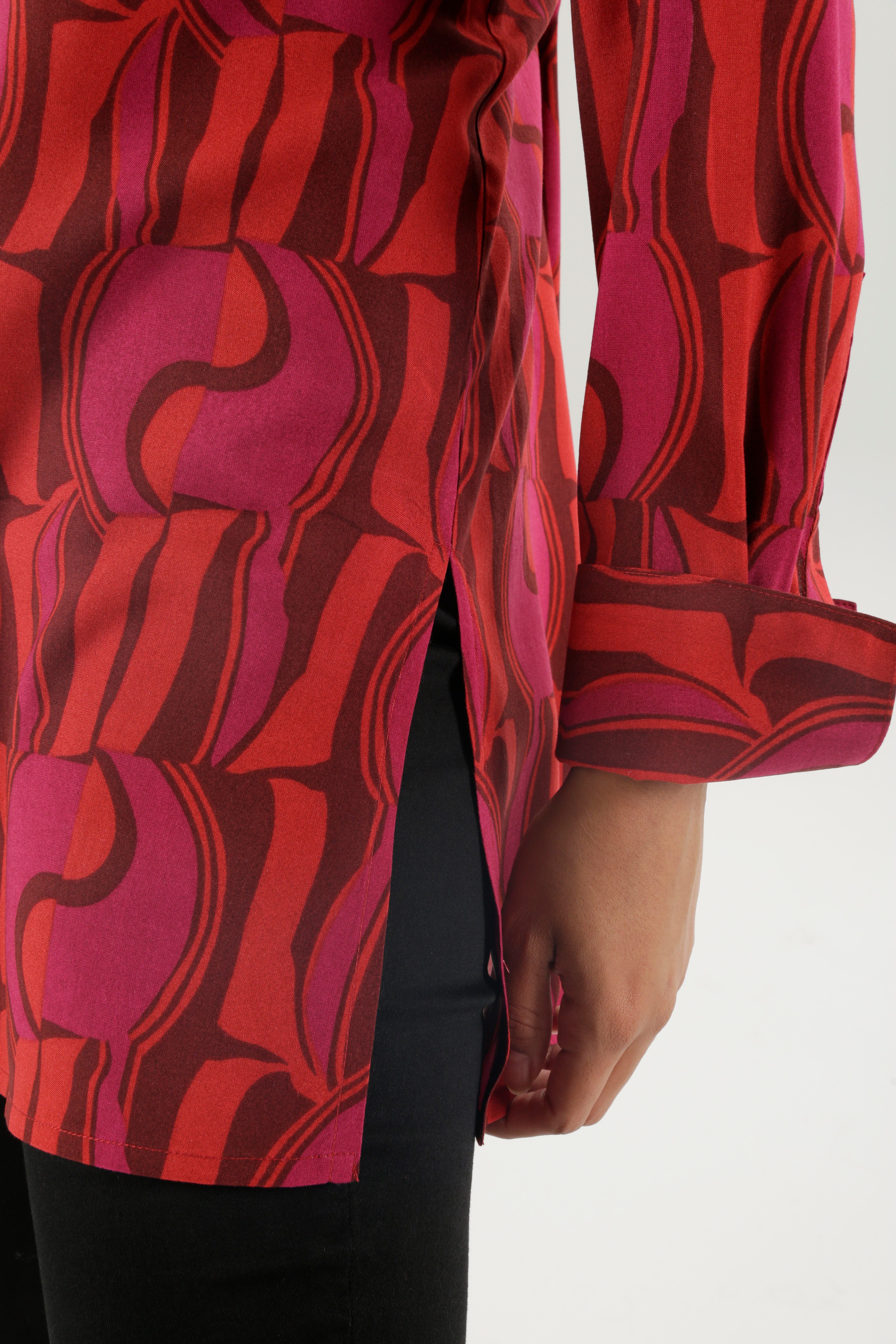 Aniston SELECTED Longbluse mit asymmetrischem Saum und extra langen Manschetten