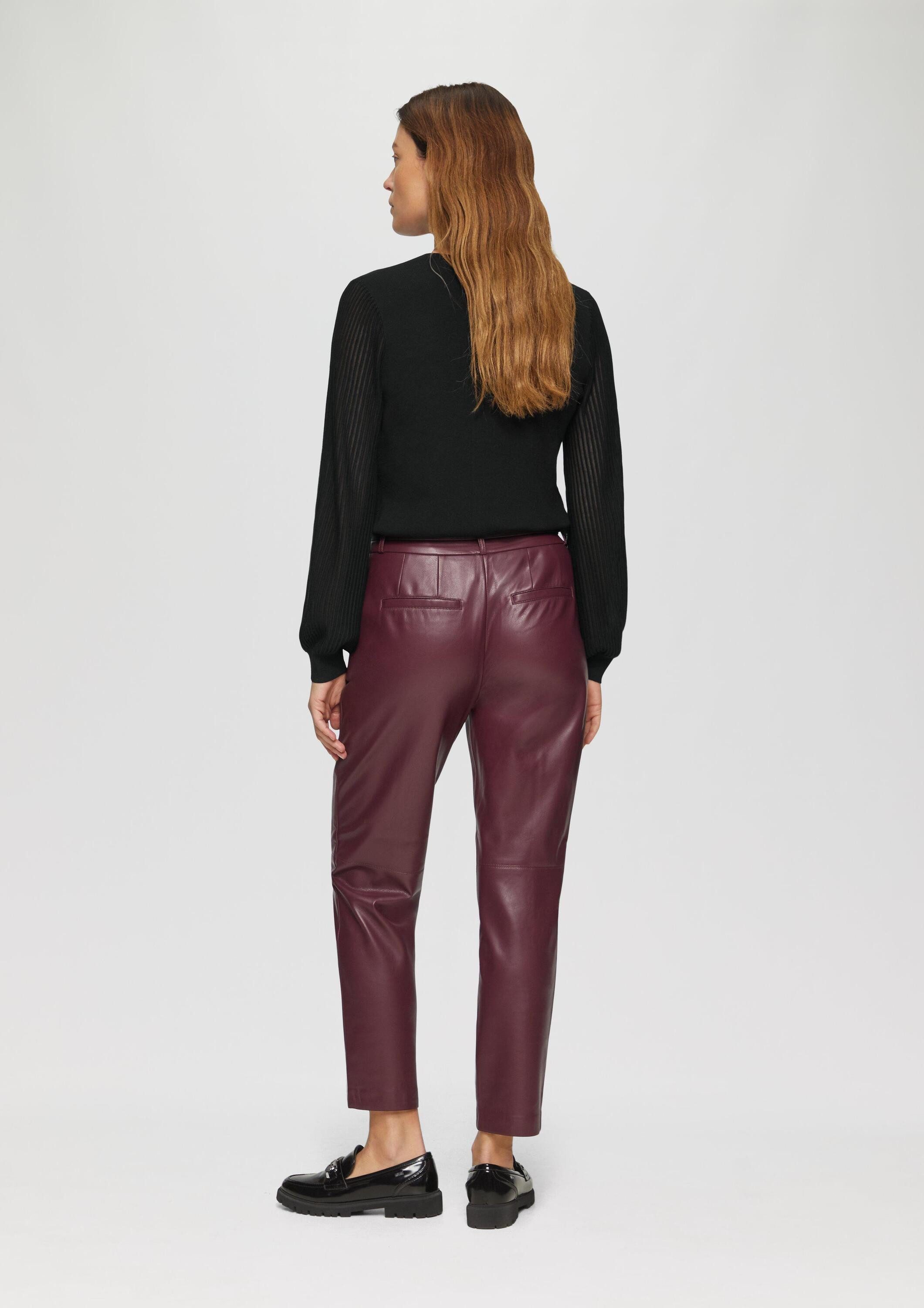 s.Oliver Longpullover Strickpullover Strickpullover mit semitransparenten Ärmeln