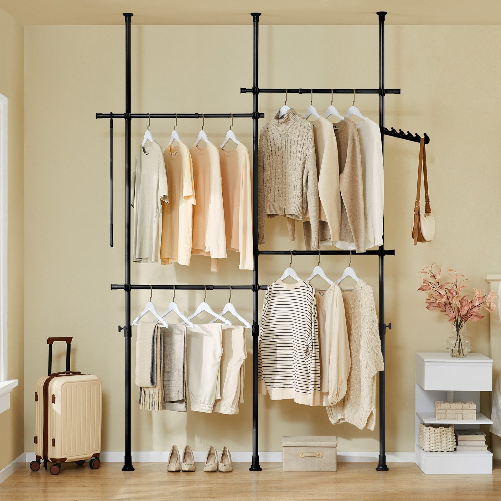 SoBuy Kleiderständer KLS03, verstellbarer offener Kleiderschrank für Schlaf günstig online kaufen