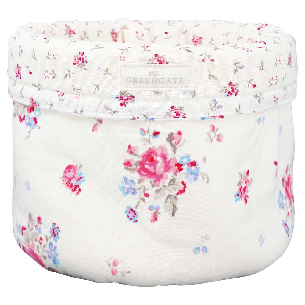 Greengate Brotkorb Greengate Brotkorb ELYSIA Weiß mit Blumen