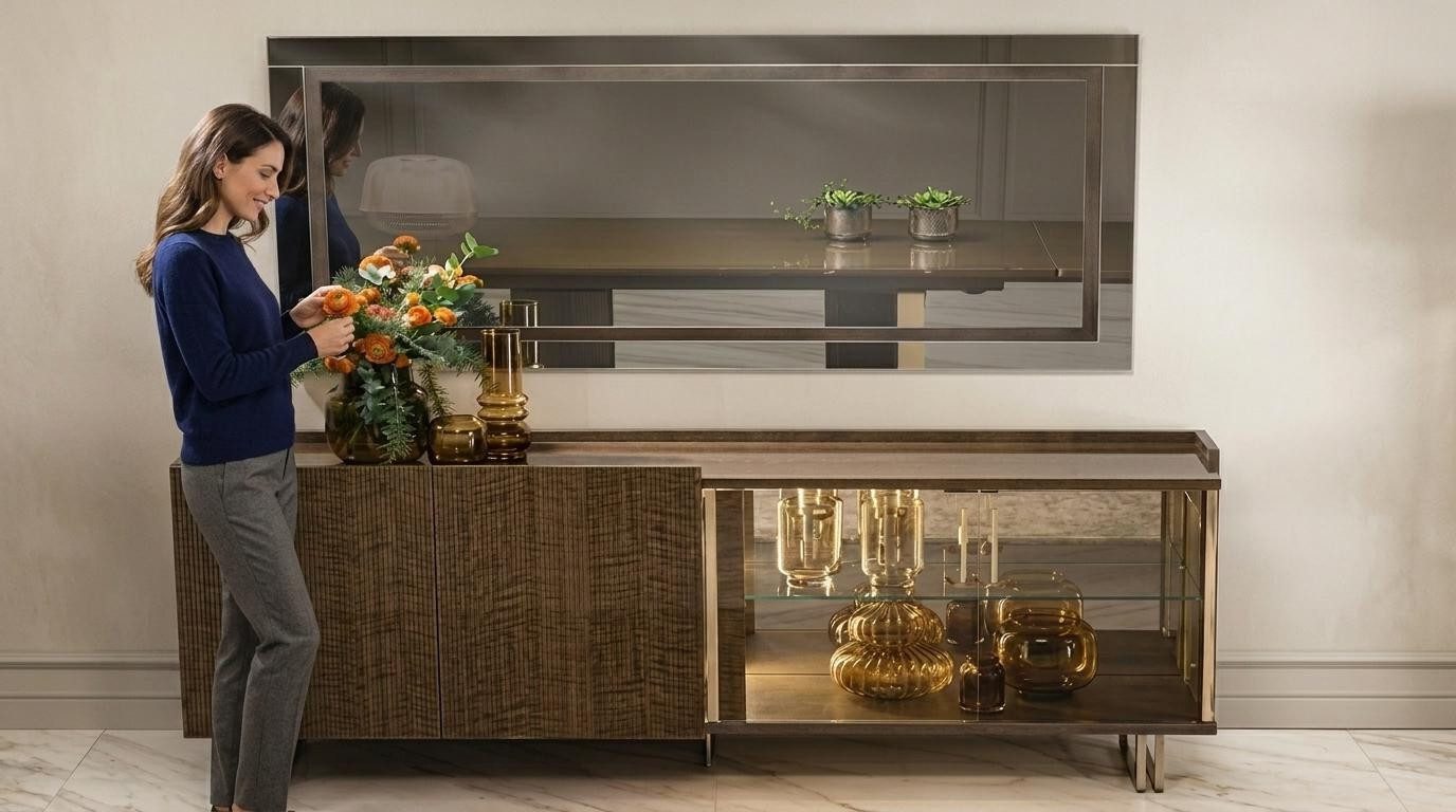 Xlmoebel Wandspiegel Moderner rechteckiger Wandspiegel mit breitem Glasrahmen, Made in Europa