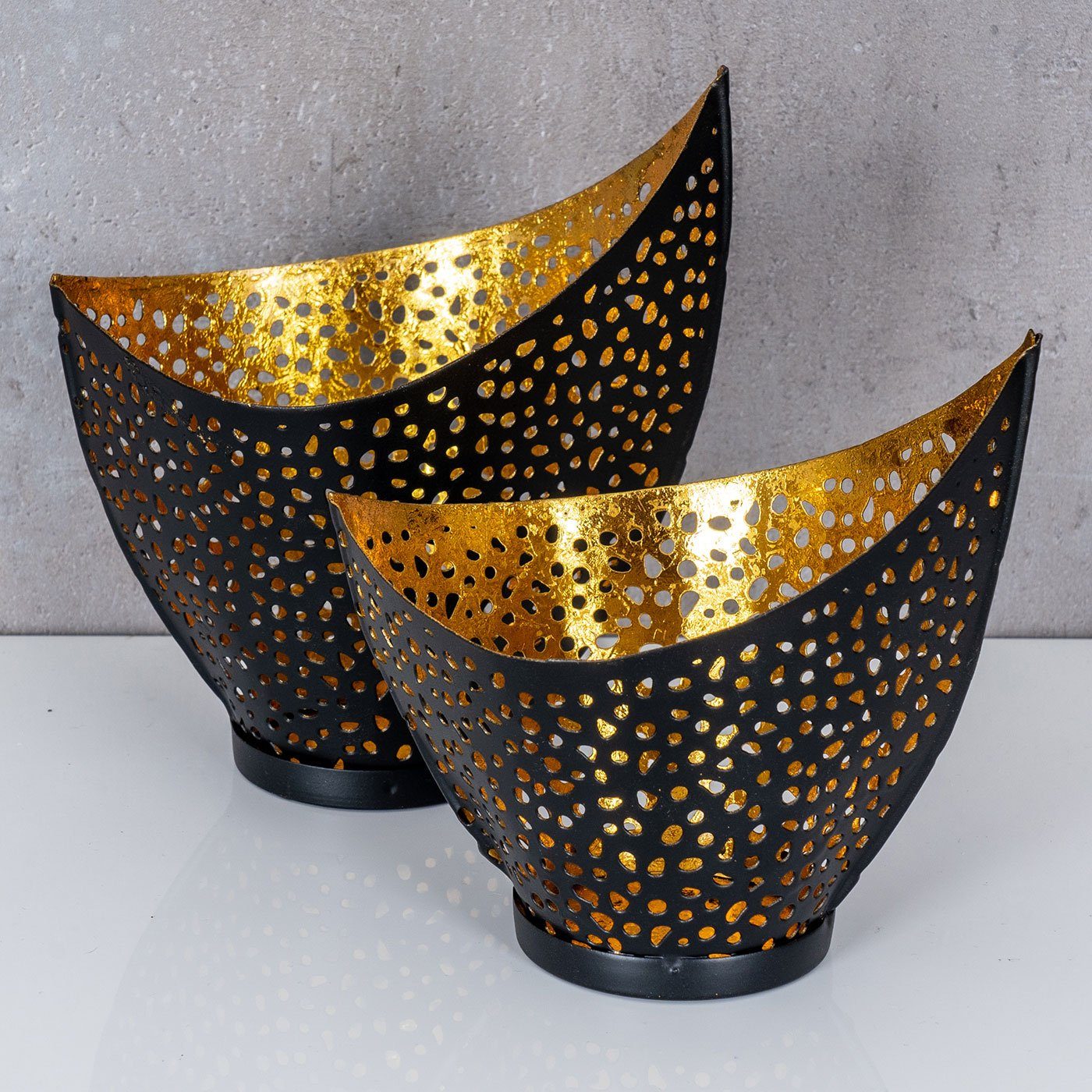 Levandeo® Teelichthalter, 2er Set Design Teelichthalter günstig online kaufen