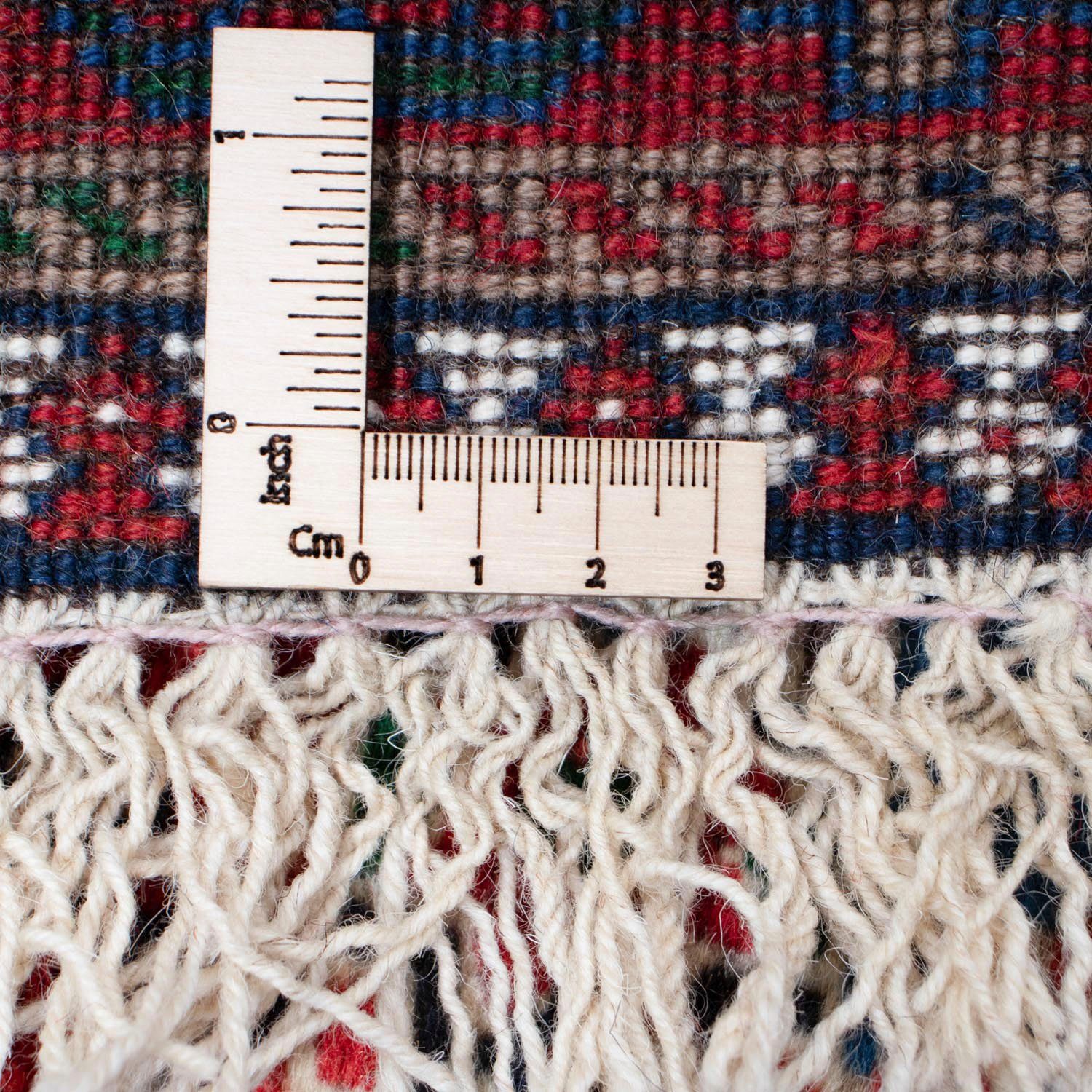 Wollteppich Yalameh mm, 10 Felder 102 cm, Blu 152 rechteckig, x Handgeknüpft morgenland, Höhe: scuro