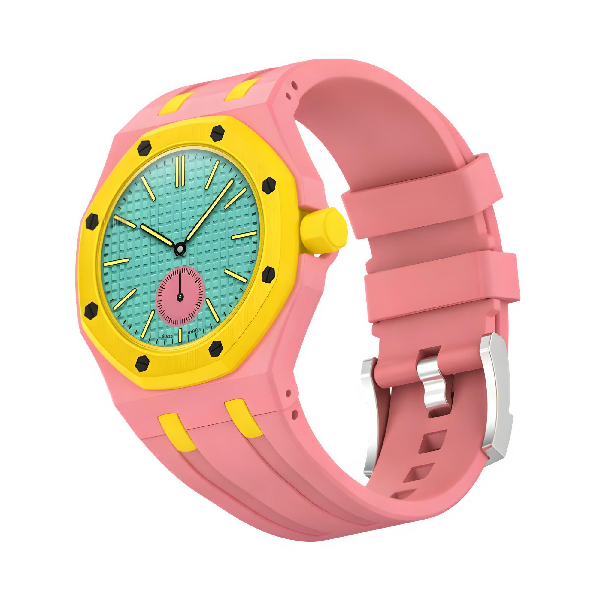 HS.SUPPLY Uhrenarmband Armband passend für Royal Pop Audemars Piguet x Swatch, 20 mm Silikonband, Gehäuse, Dornschließe, mehrere Farben