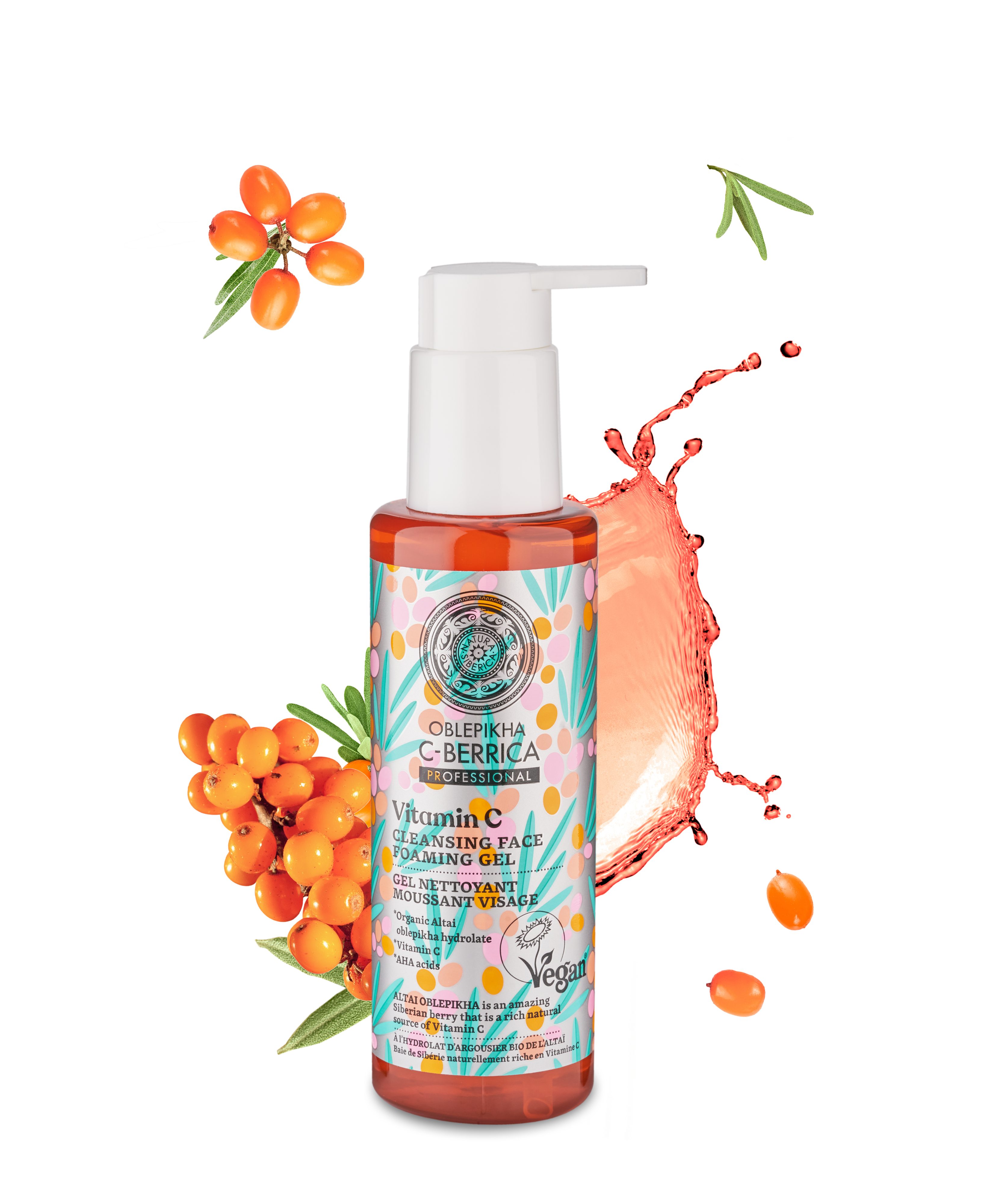 Natura Siberica Gesichtsreinigungsgel OBLEPIKHA C-BERRICA Cleansing Face Foaming Gel