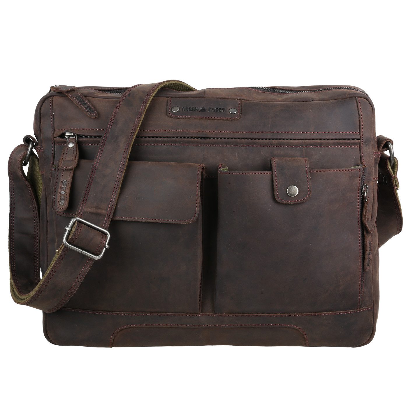 Greenburry Messenger Bag Vintage Revival Leder Laptop Messenger Schultertas günstig online kaufen