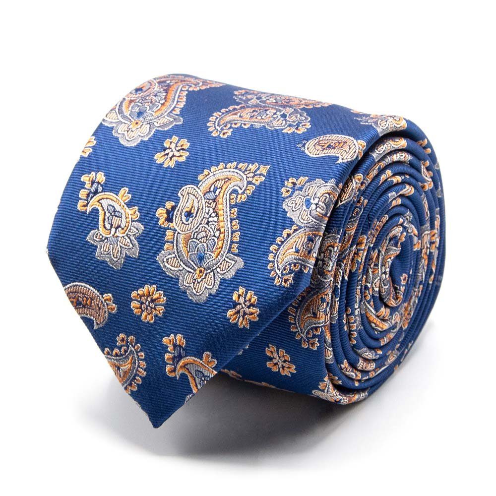 BGENTS Krawatte Seiden-Jacquard Krawatte mit Paisley-Muster Breit (8 cm)