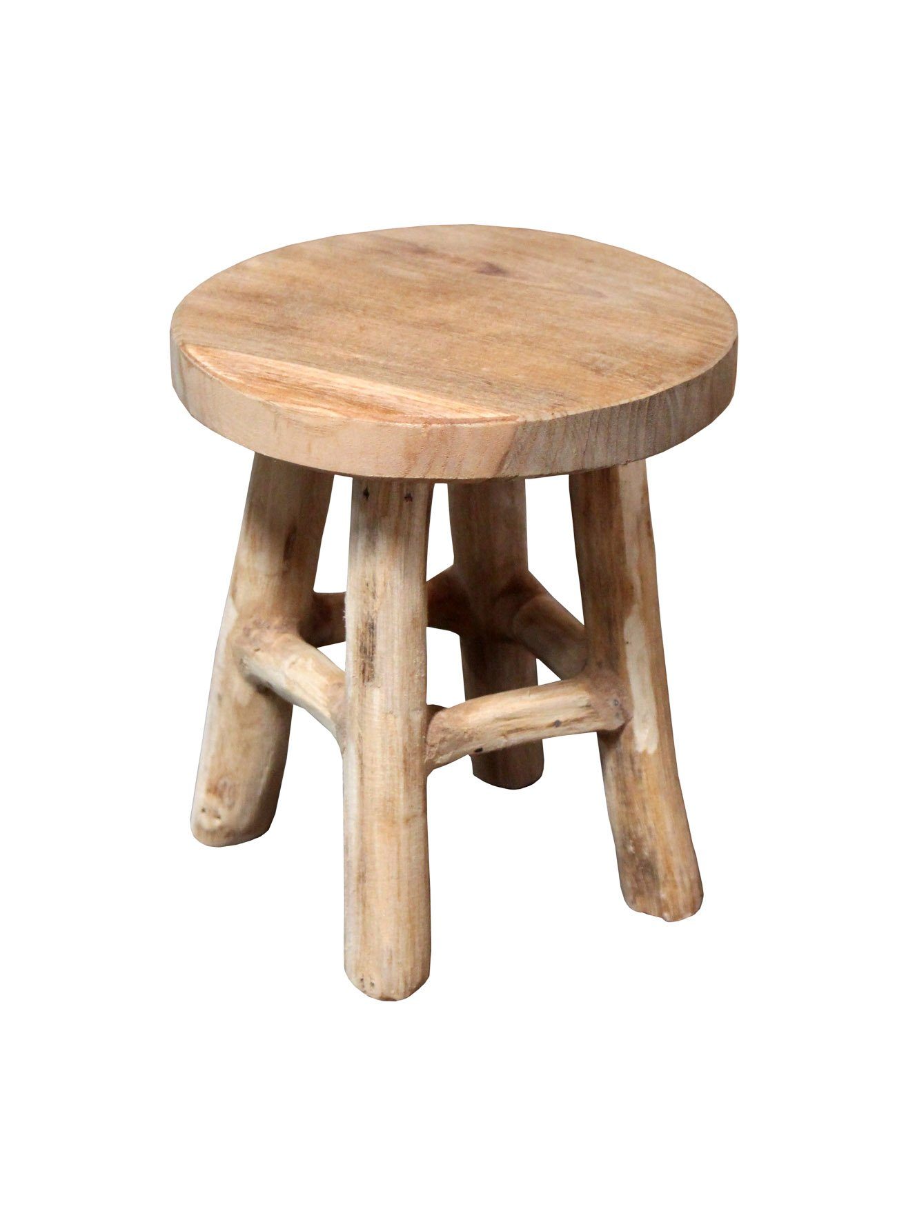 Spetebo Blumenhocker Teak Blumenhocker - natur / Ø 15 cm (Packung, 1 St., M günstig online kaufen