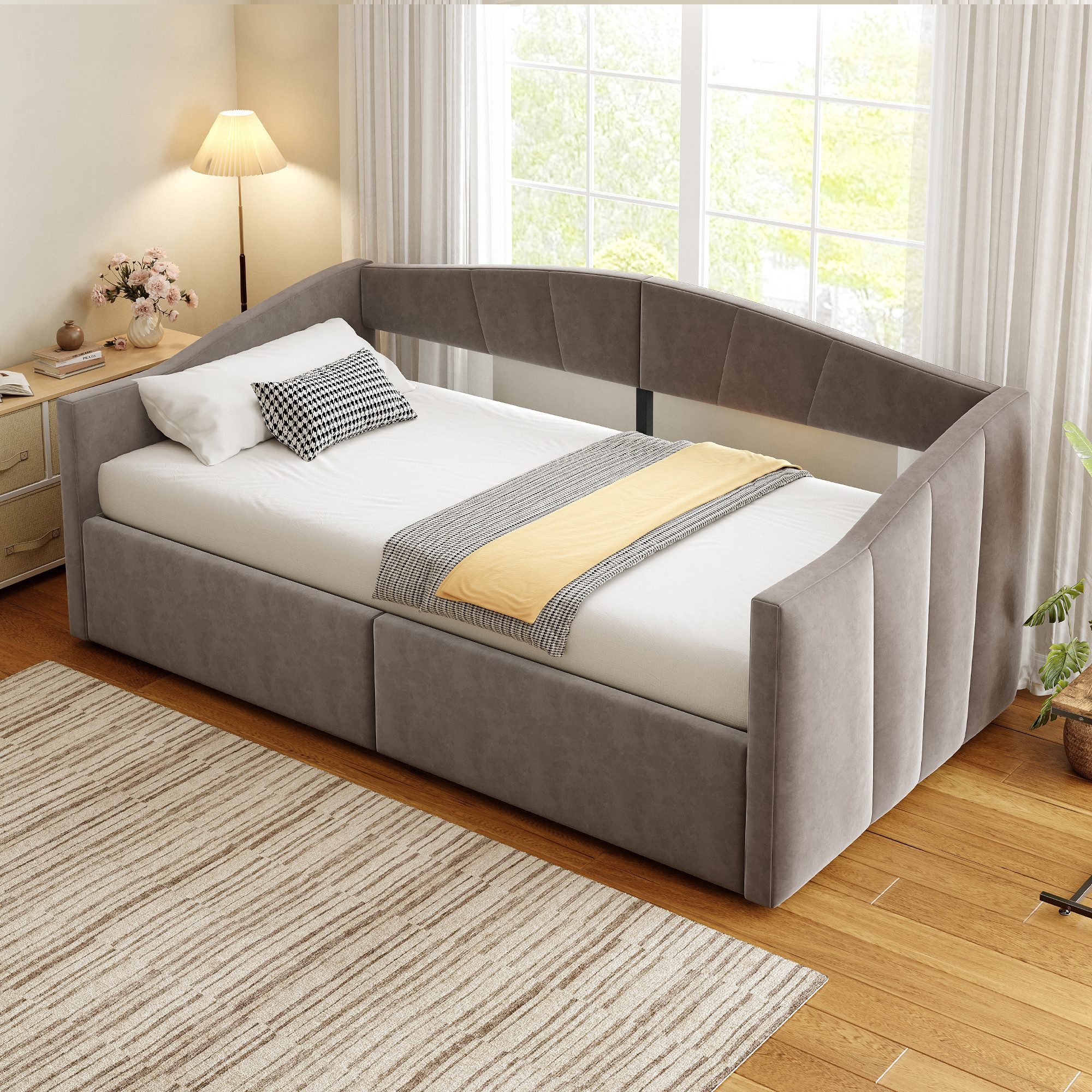 Flieks Daybett, Hydraulisches Polsterbett Tagesbett Schlafsofa günstig online kaufen