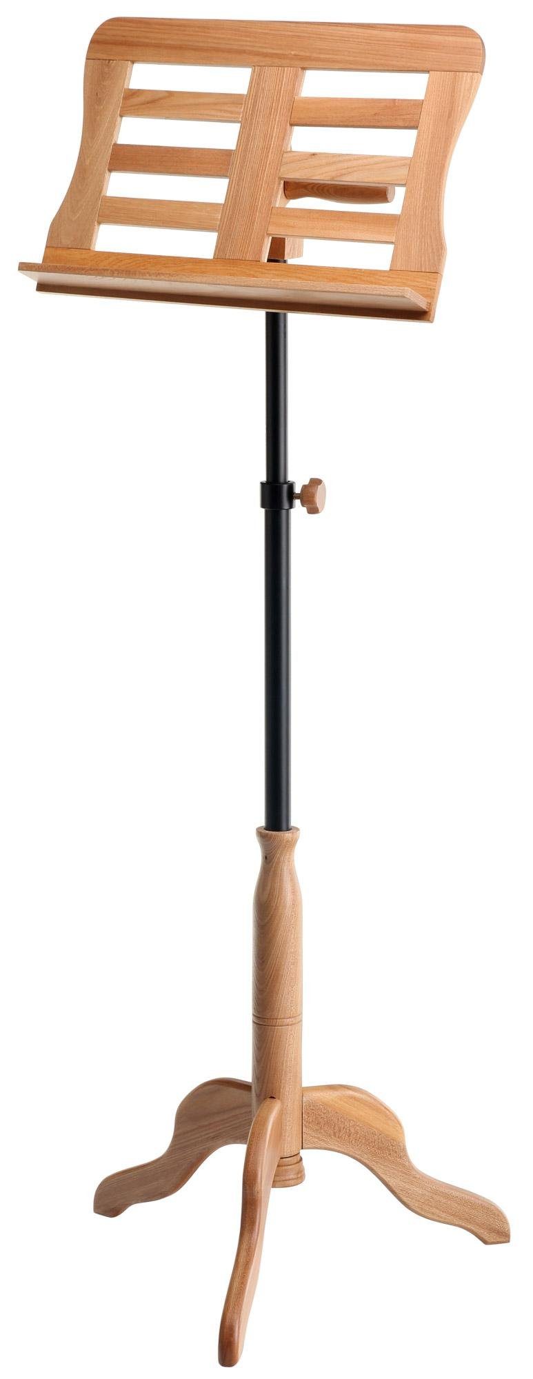 Classic Cantabile Notenpult Holz Orchesterpult, Notenständer, Höhe 93 bis 134 cm einstellbar