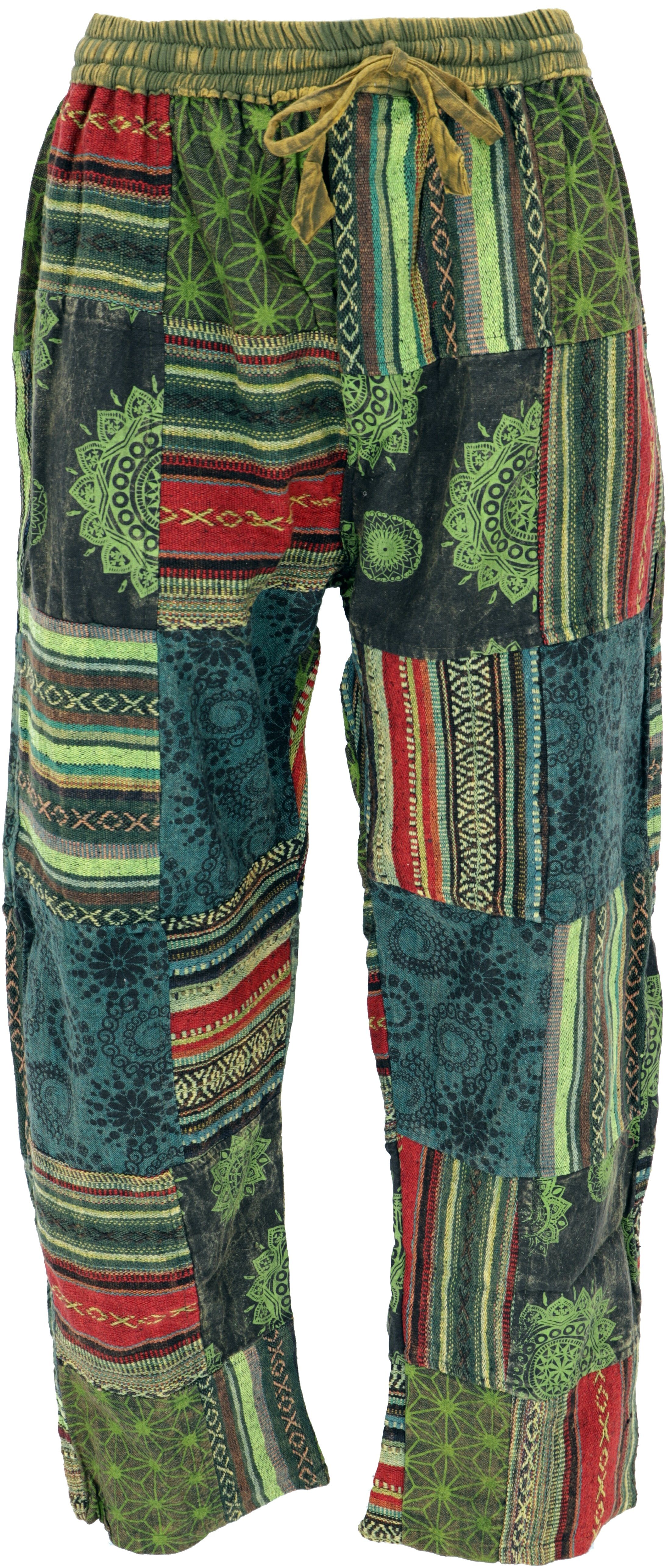Guru-Shop Relaxhose Patchwork Yogahose, Goa Hose, Loose fit Hose -.. Hippie, Ethno Style, alternative Bekleidung