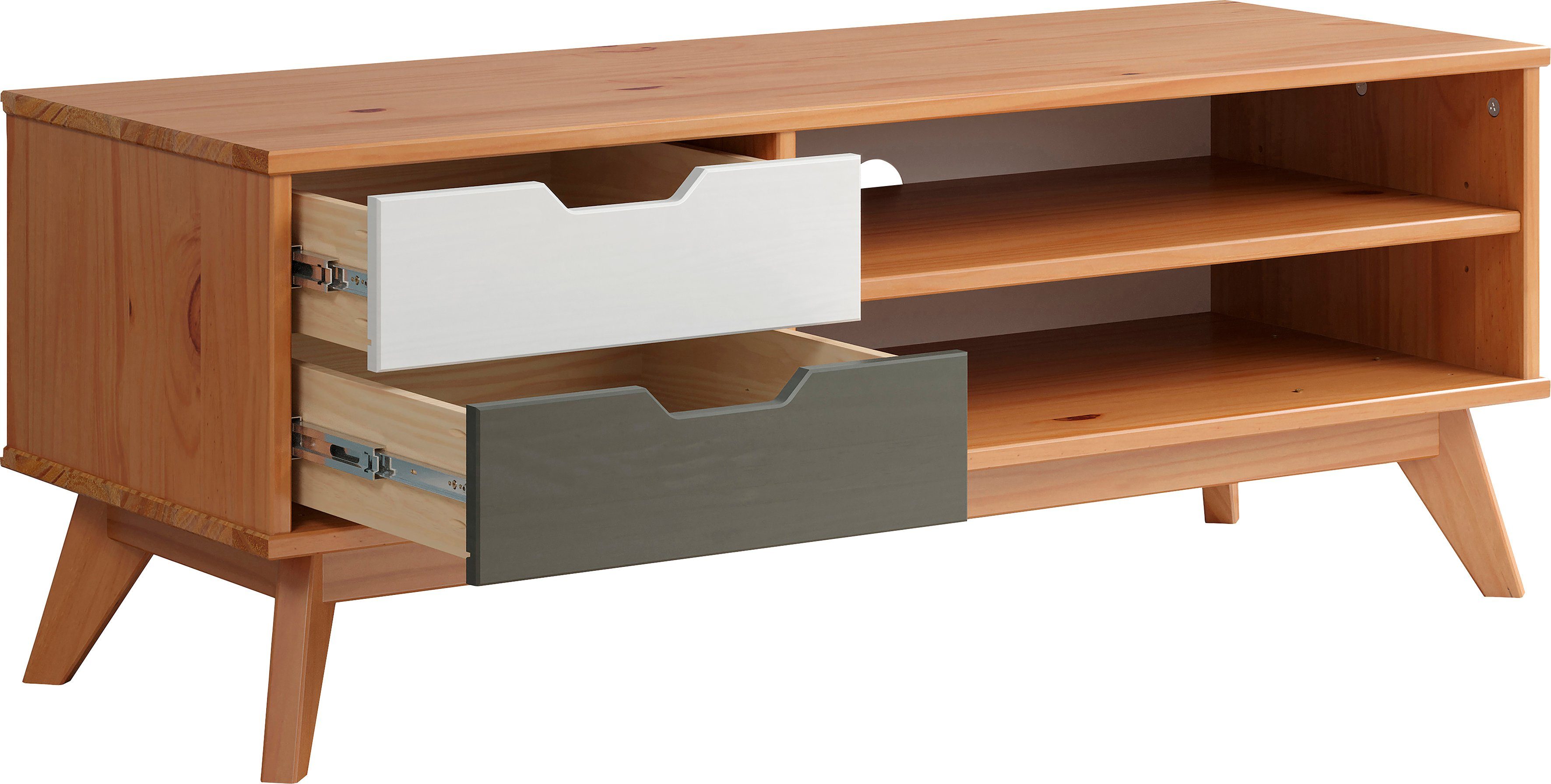 INTER-FURN Lowboard Scandik, Kommode aus massiver Kiefer