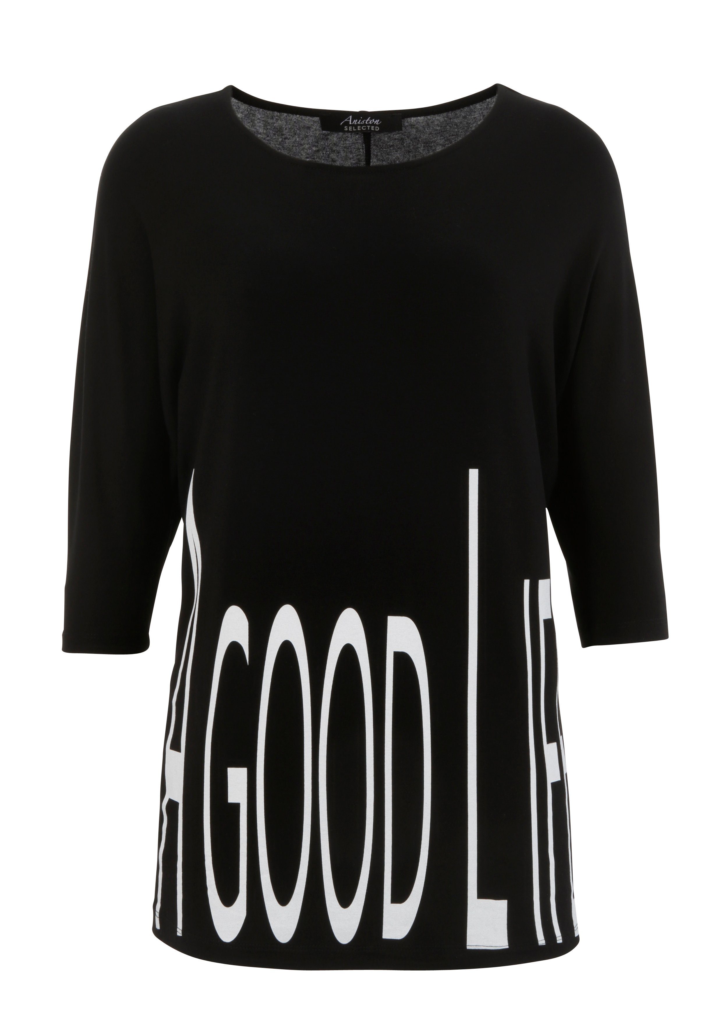 Aniston SELECTED 3/4-Arm-Shirt mit Statement-Spruch